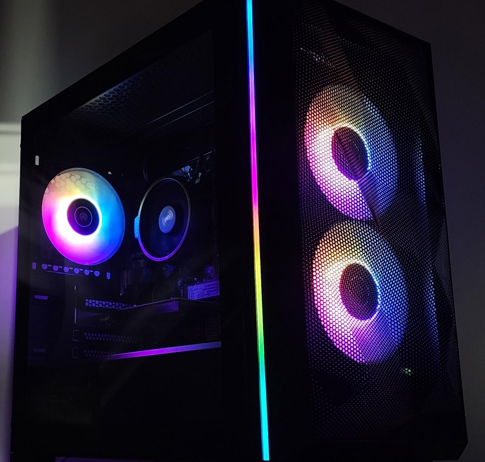 Gaming PC Ryzen 2300X 16GB RAM 256GB SSD 1TB HDD GT 1030 2GB Windows 11 Computer