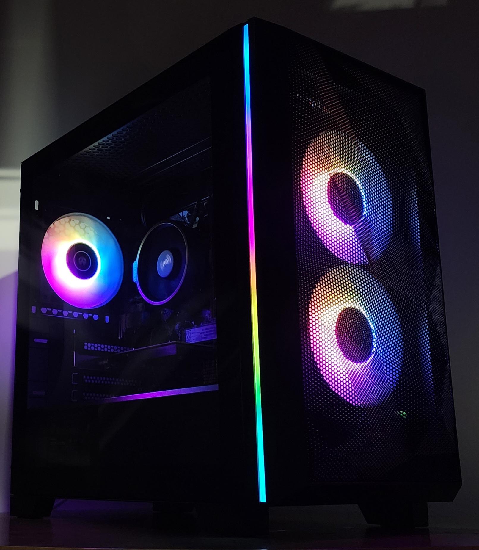Gaming PC Ryzen 2300X 16GB RAM 256GB SSD 1TB HDD GT 1030 2GB Windows 11 Computer