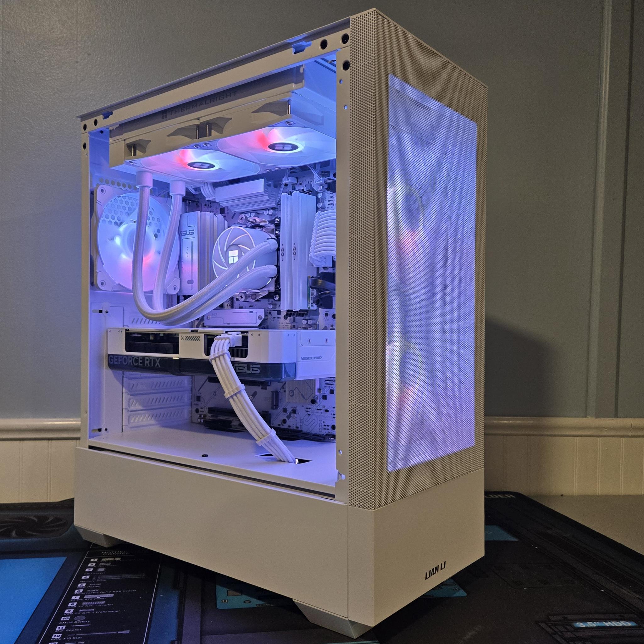 ⚪White 1440p PC🖥️Ryzen 5 7600X|RTX 4070 12GB|1TB NVME|32GB DDR5|Wifi/Bt|Win 11 | Free Shipping!🖥️⚪
