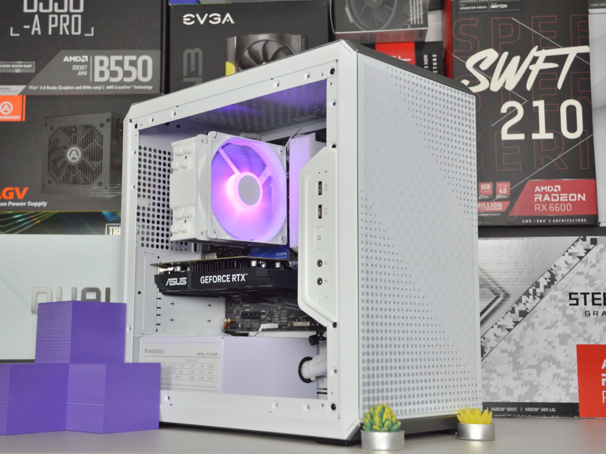 ⬜🟣| RTX 3050 6GB | INTEL i3-10100F | 16GB DDR4 RAM | 1TB NVME SSD | Royal Box |