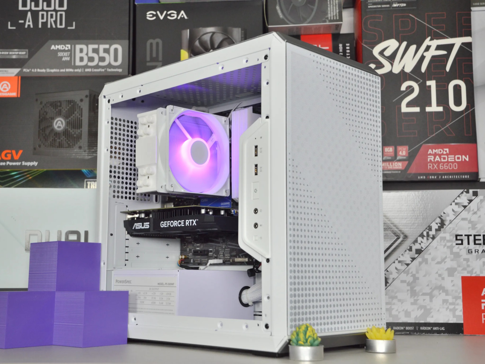 ⬜🟣| RTX 3050 6GB | INTEL i3-10100F | 16GB DDR4 RAM | 1TB NVME SSD | Royal Box |