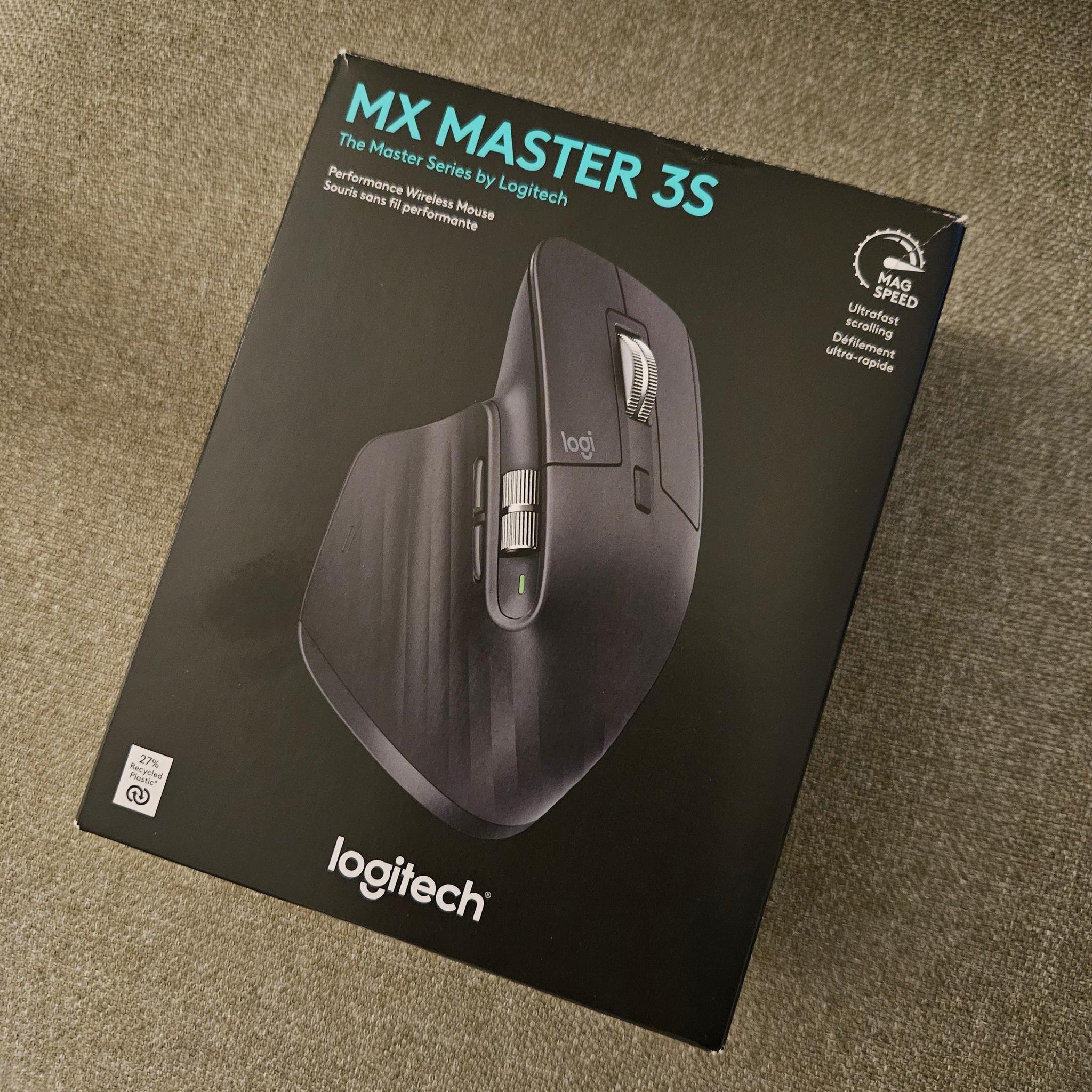 Logitech MX Master 3S Wireless Mouse Logi Bolt - Graphite