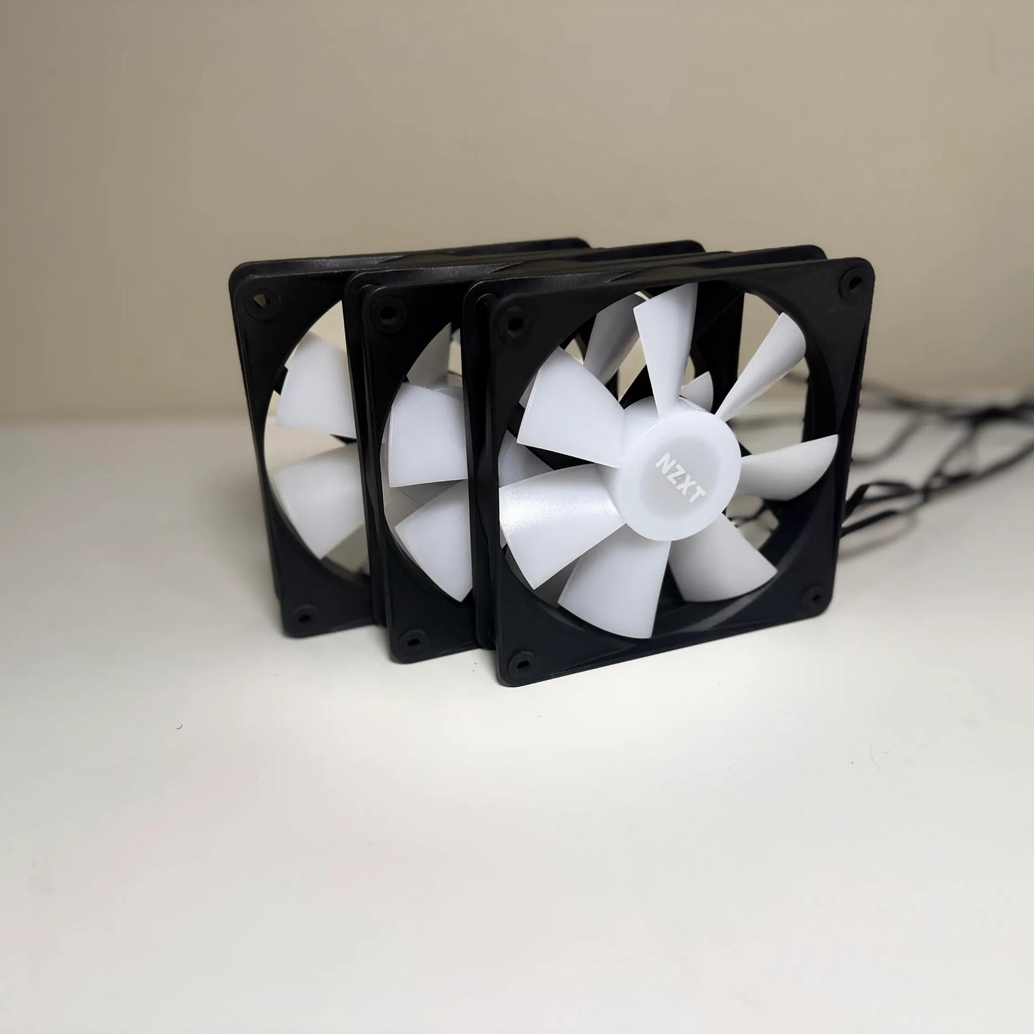 3 NZXT F120 RGB CORE FANS | 120mm all purpose fans | Controller Included