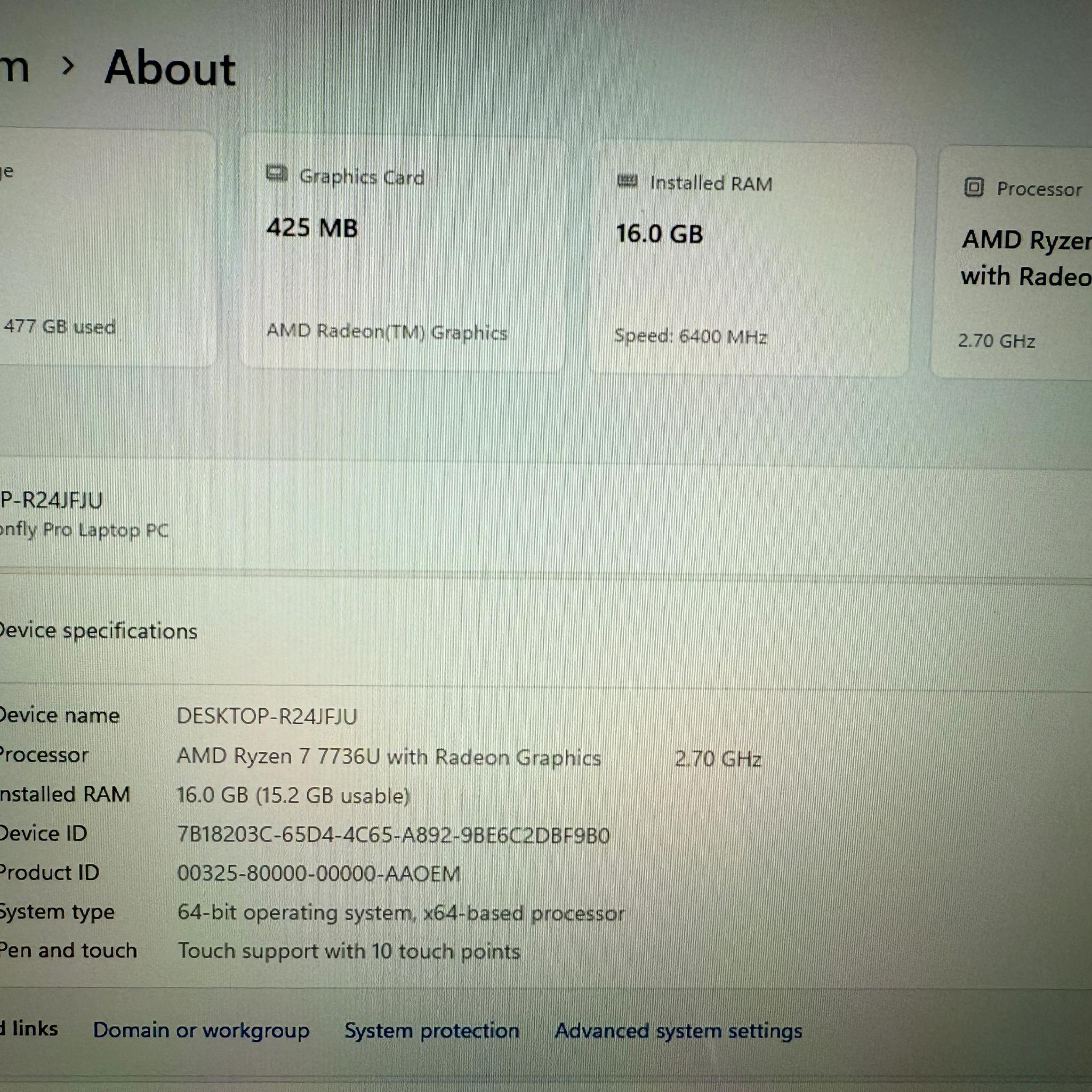 $1400 laptop for $400-HP Dragonfly Pro One 2024 laptop, under warranty. 7736u CPU and 680M igpu.