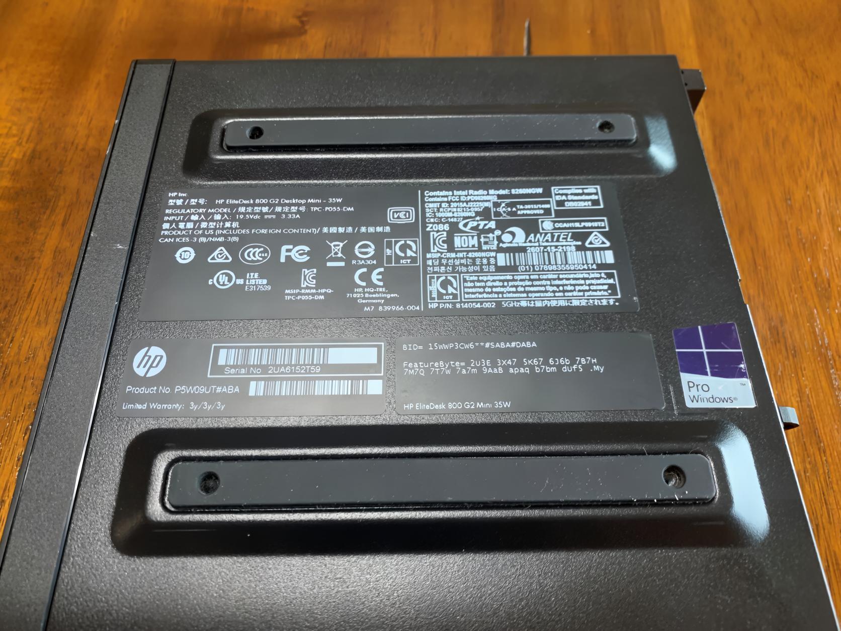 SFF HP EliteDesk 800G2 i7-6700T | Home/Office/Media server pc *Banana for scale*