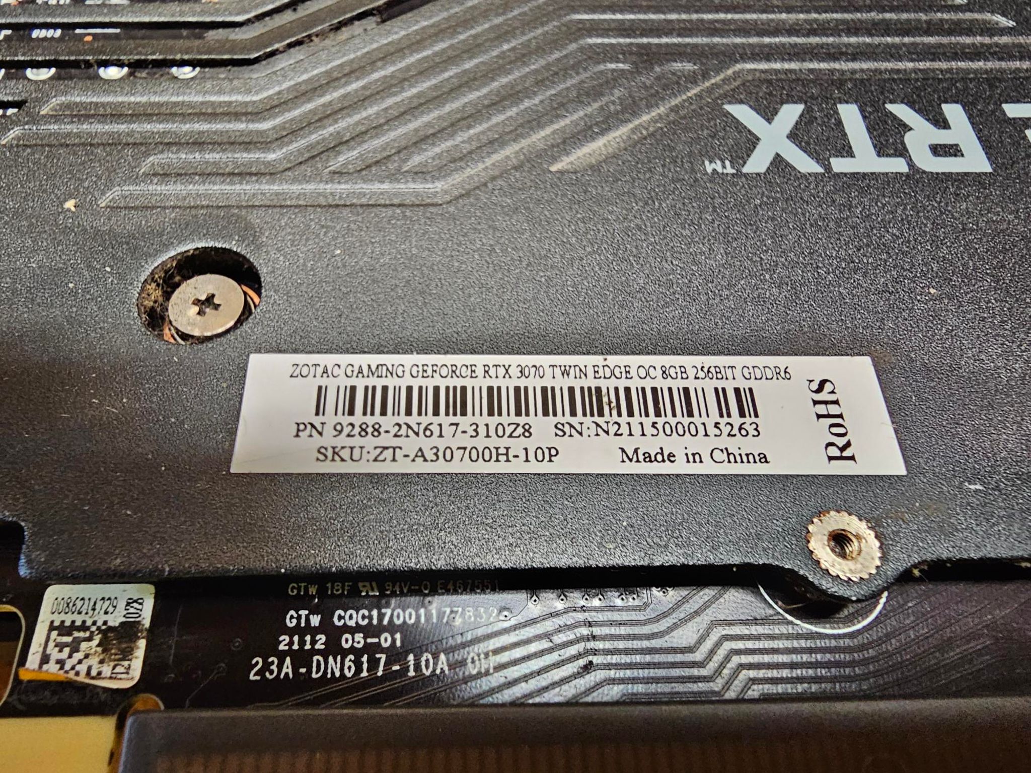 ZOTAC GAMING GeForce RTX 3070 Twin Edge 8GB