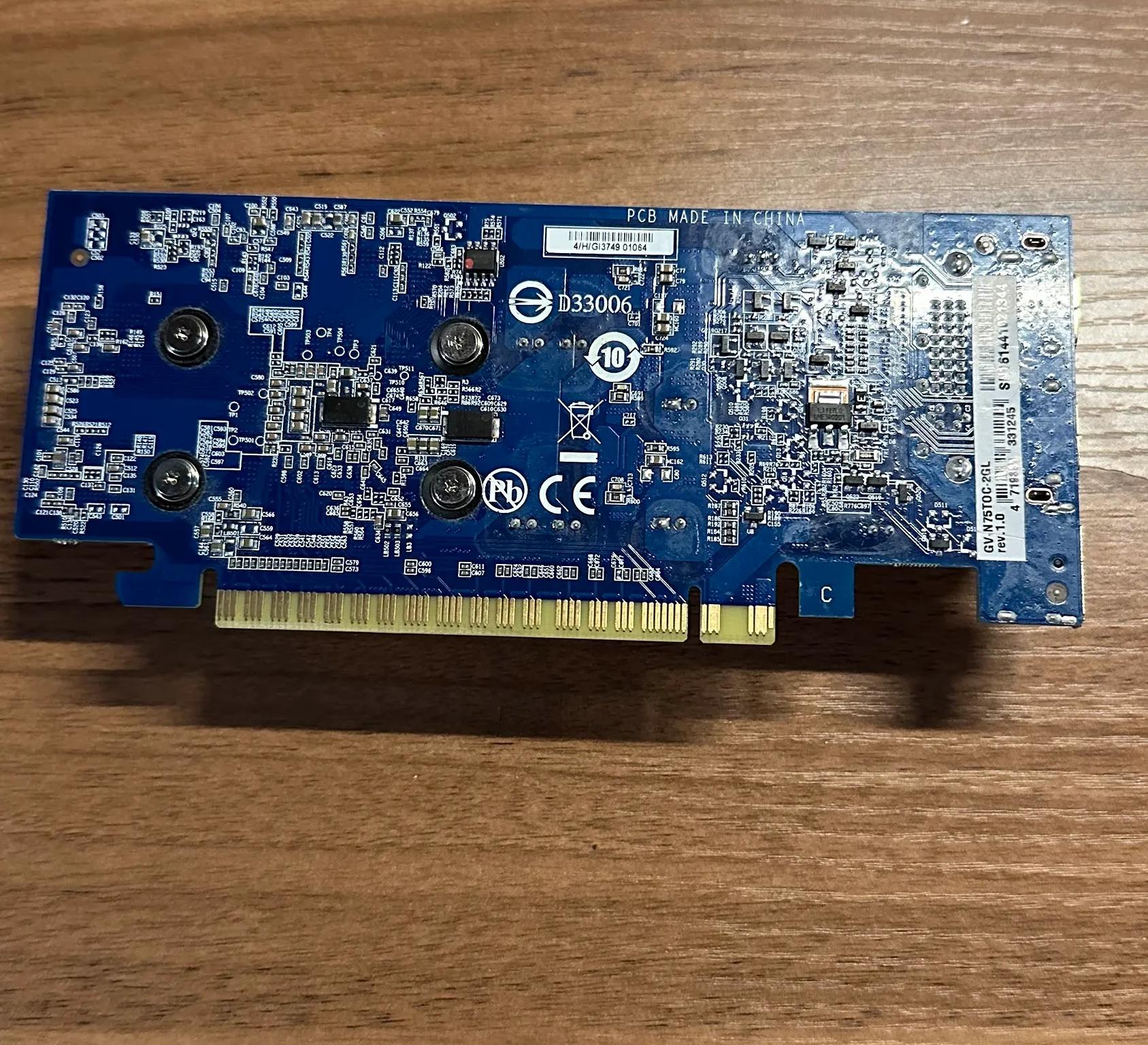 GIGABYTE NVIDIA GTX 750Ti 2GB GDDR5 Low Profile PCIE Graphics Card NOT WORKING