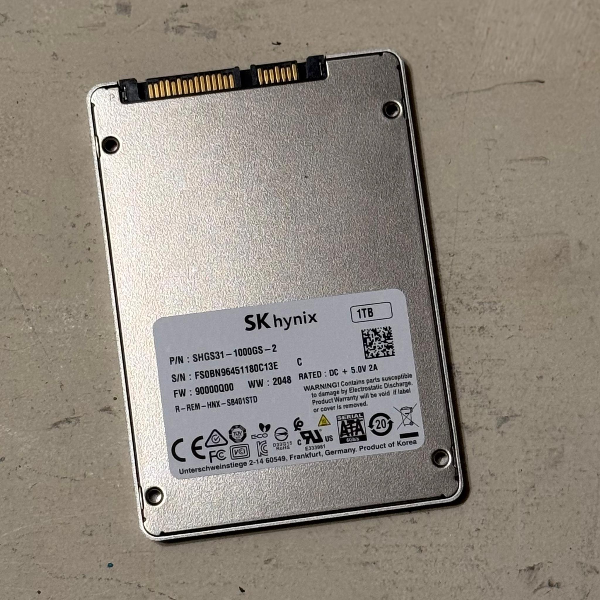 SK Hynix 2.5" Gold S31 1TB SATA III SSD 6Gbps SSD SHGS31-1000GS-2
