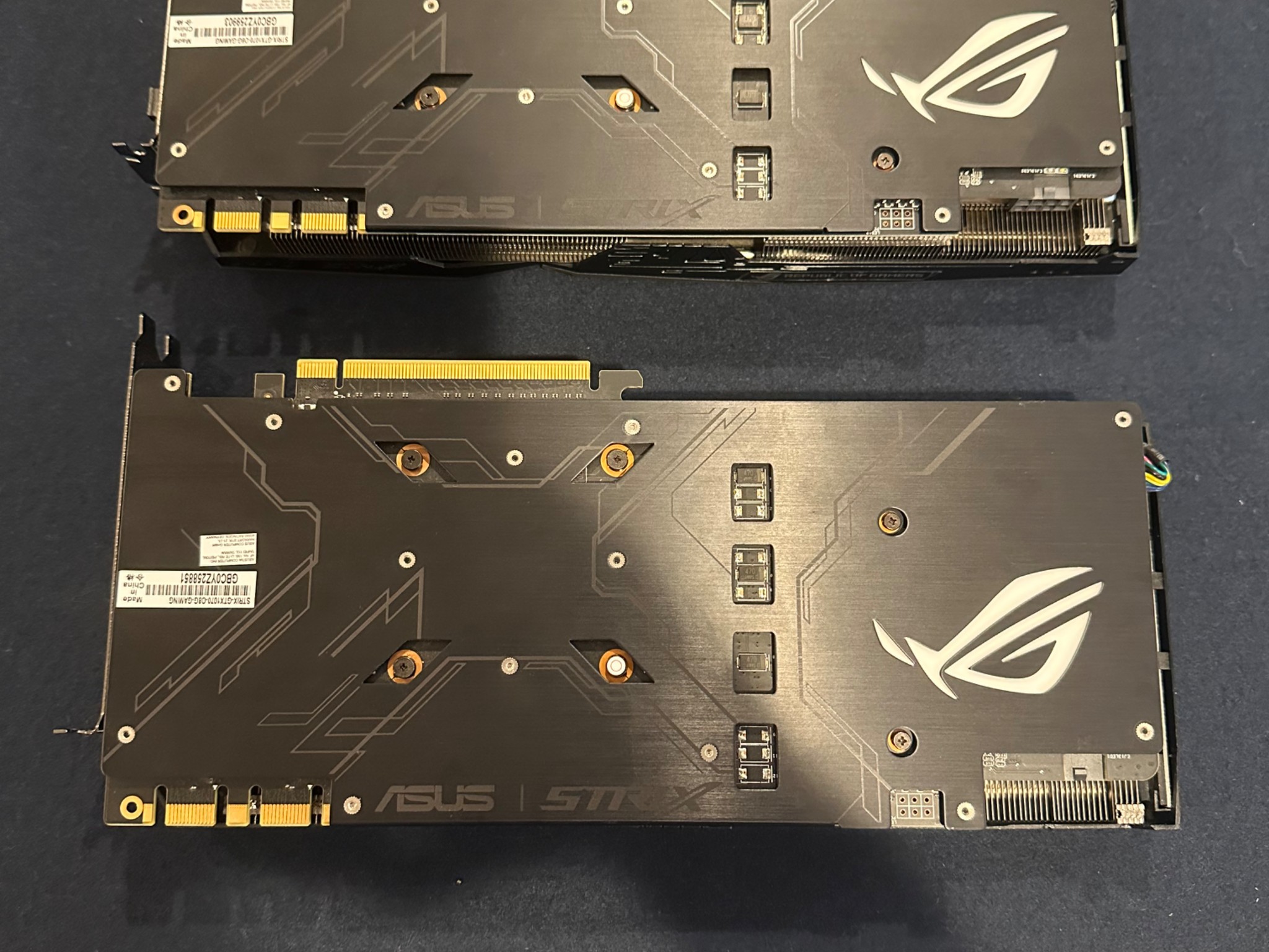 Asus ROG STRIX 1070ti 8gb (x2) SLI with Zotac Bridge