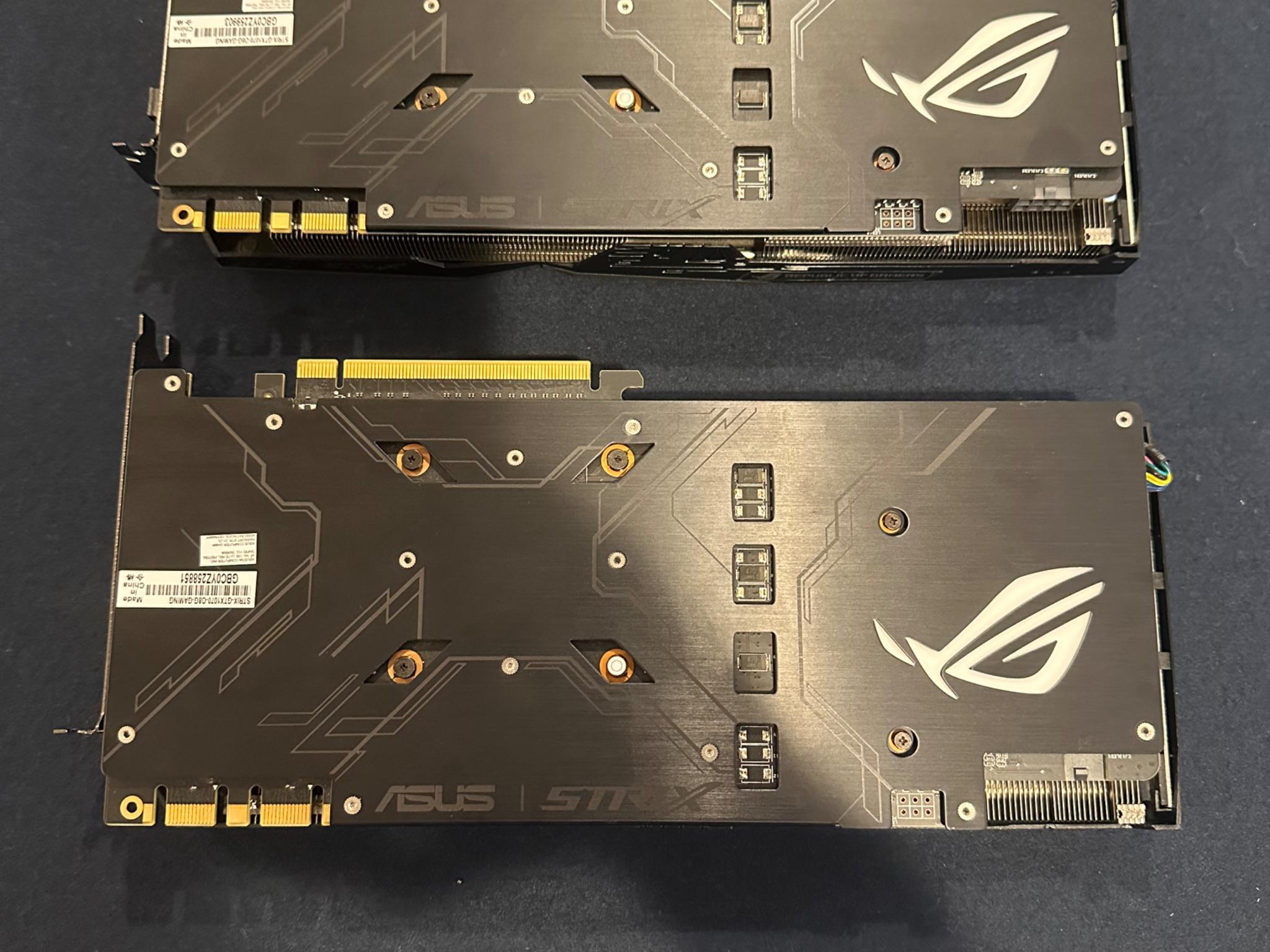 Asus ROG STRIX 1070ti 8gb (x2) SLI with Zotac Bridge