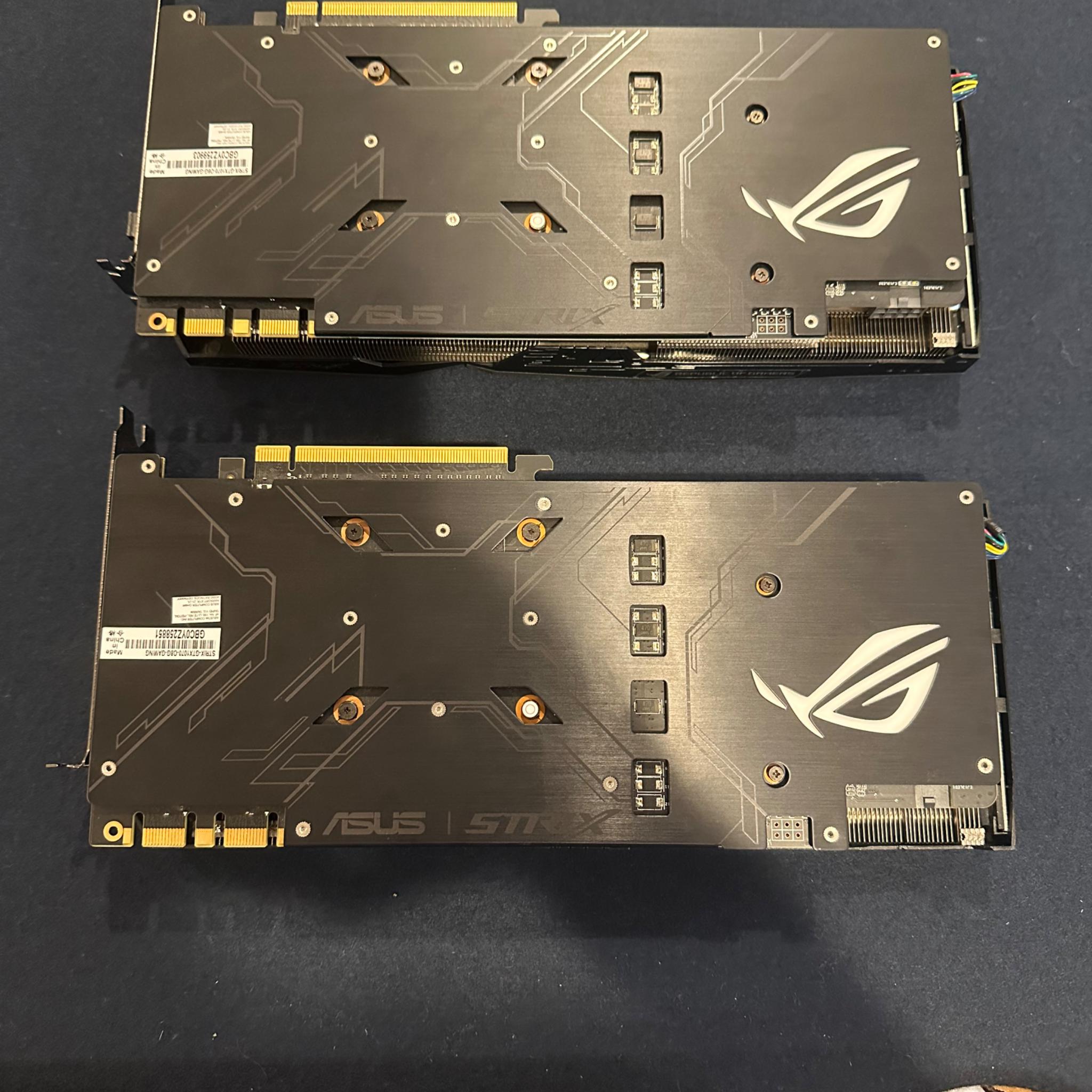Asus ROG STRIX 1070ti 8gb (x2) SLI with Zotac Bridge