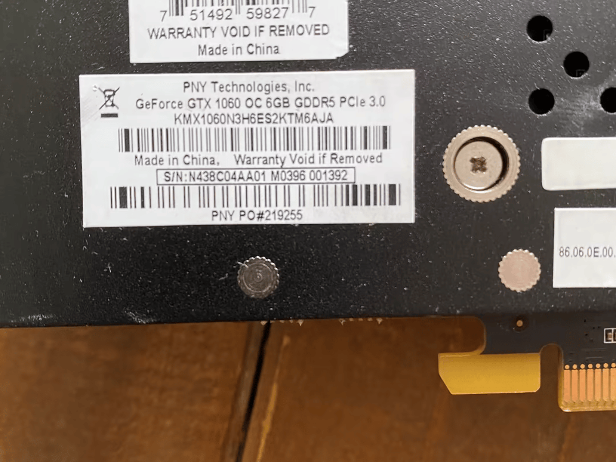 PNY GTX 1060 6GB