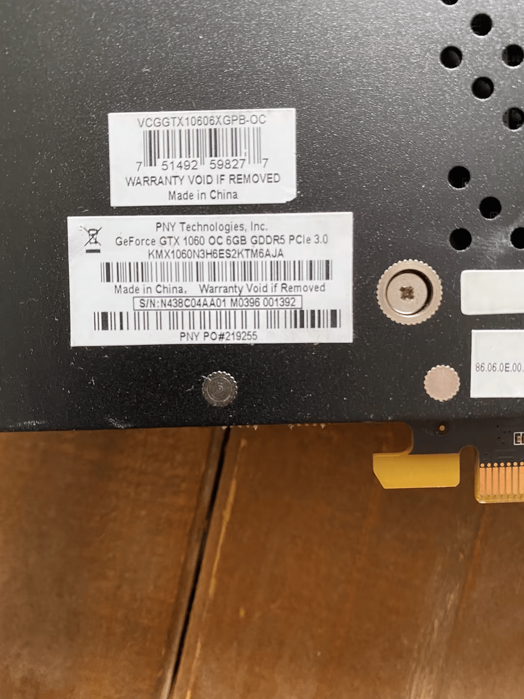 PNY GTX 1060 6GB