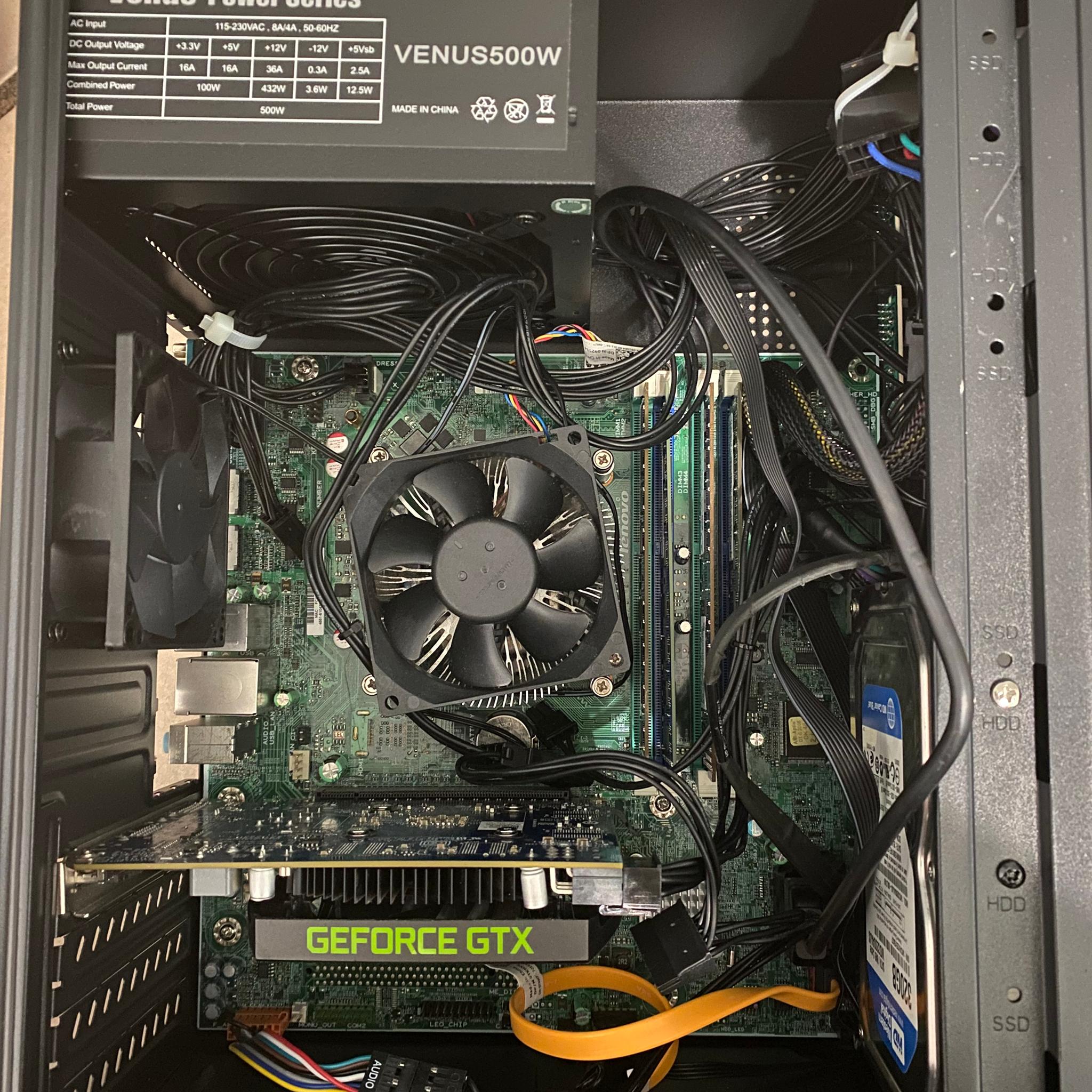 Gaming PC - GTX 650 Ti, I5 4570, 16GB DDR3, WIFI, BLACK, 128GB SSD, 500GB HDD, Windows 10, Game RDY.