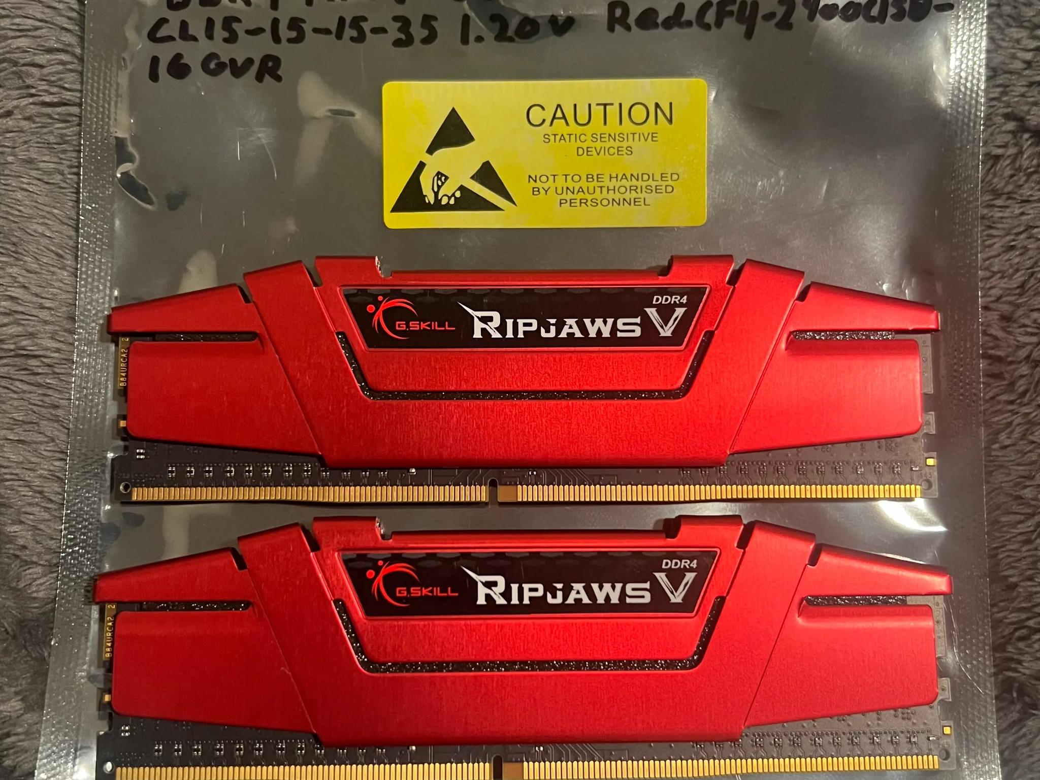 2X- G.SKILL Ripjaws V Series 16GB (2 x 8GB) DDR4 2400 MT/s CL15-15-15-35 1.20V