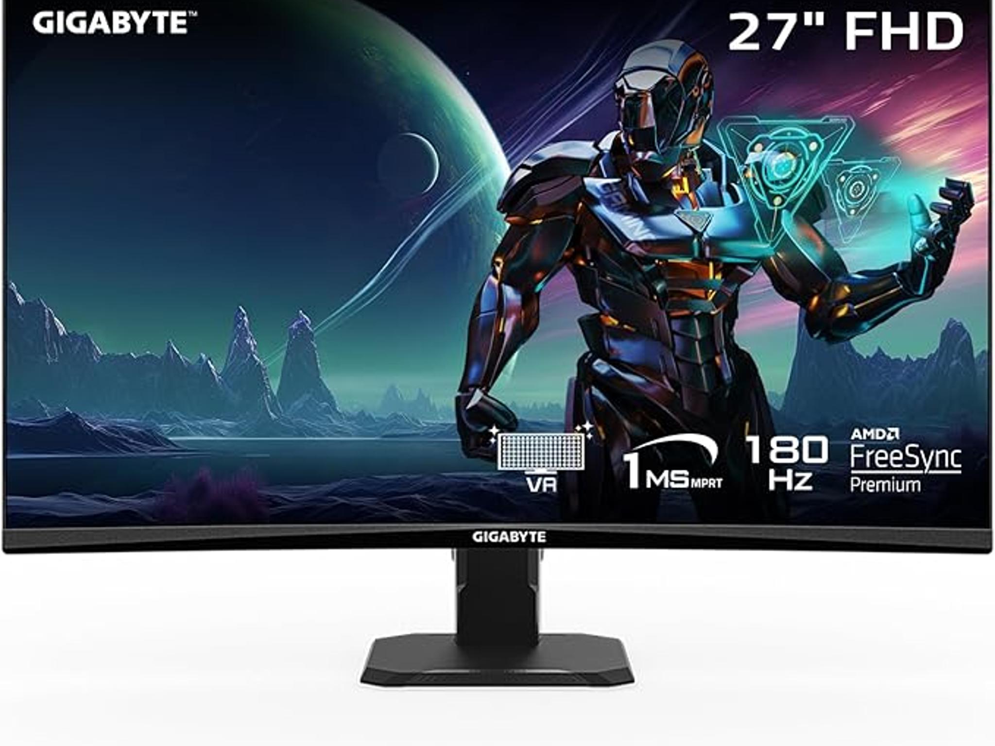 "Pro-Grade GIGABYTE GS27FC 27" 180Hz Curved Gaming Monitor"