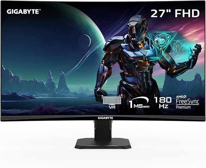 "Pro-Grade GIGABYTE GS27FC 27" 180Hz Curved Gaming Monitor"