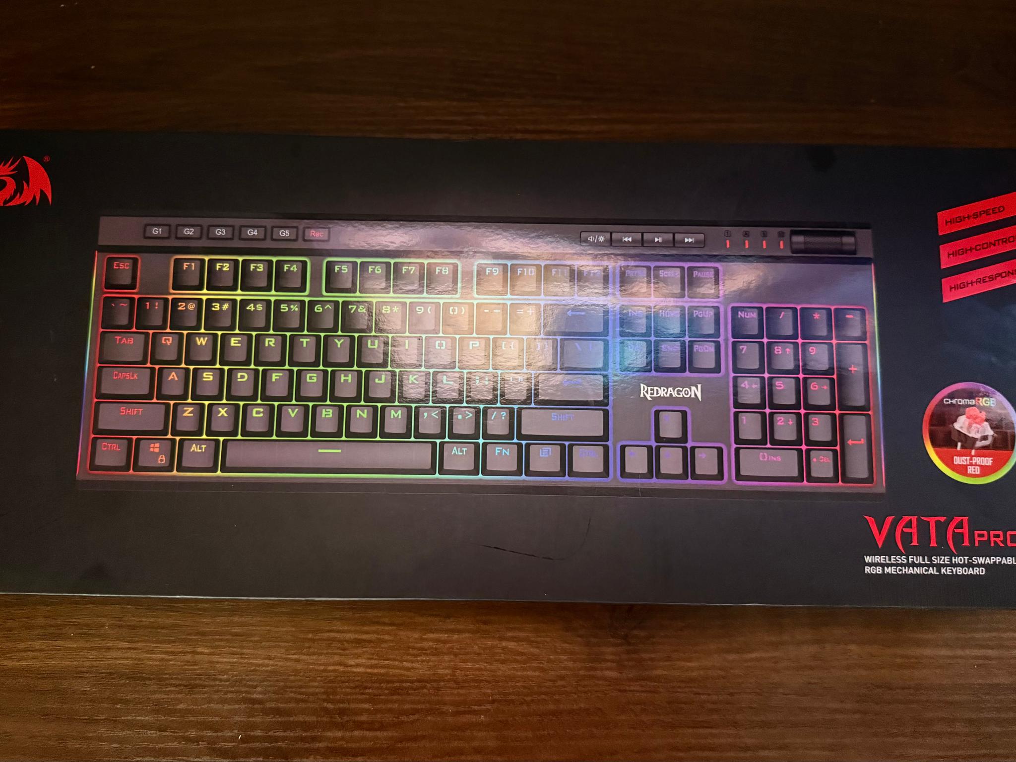 Redragon K580 PRO Wireless RGB Mechanical Gaming Keyboard  Red Switches