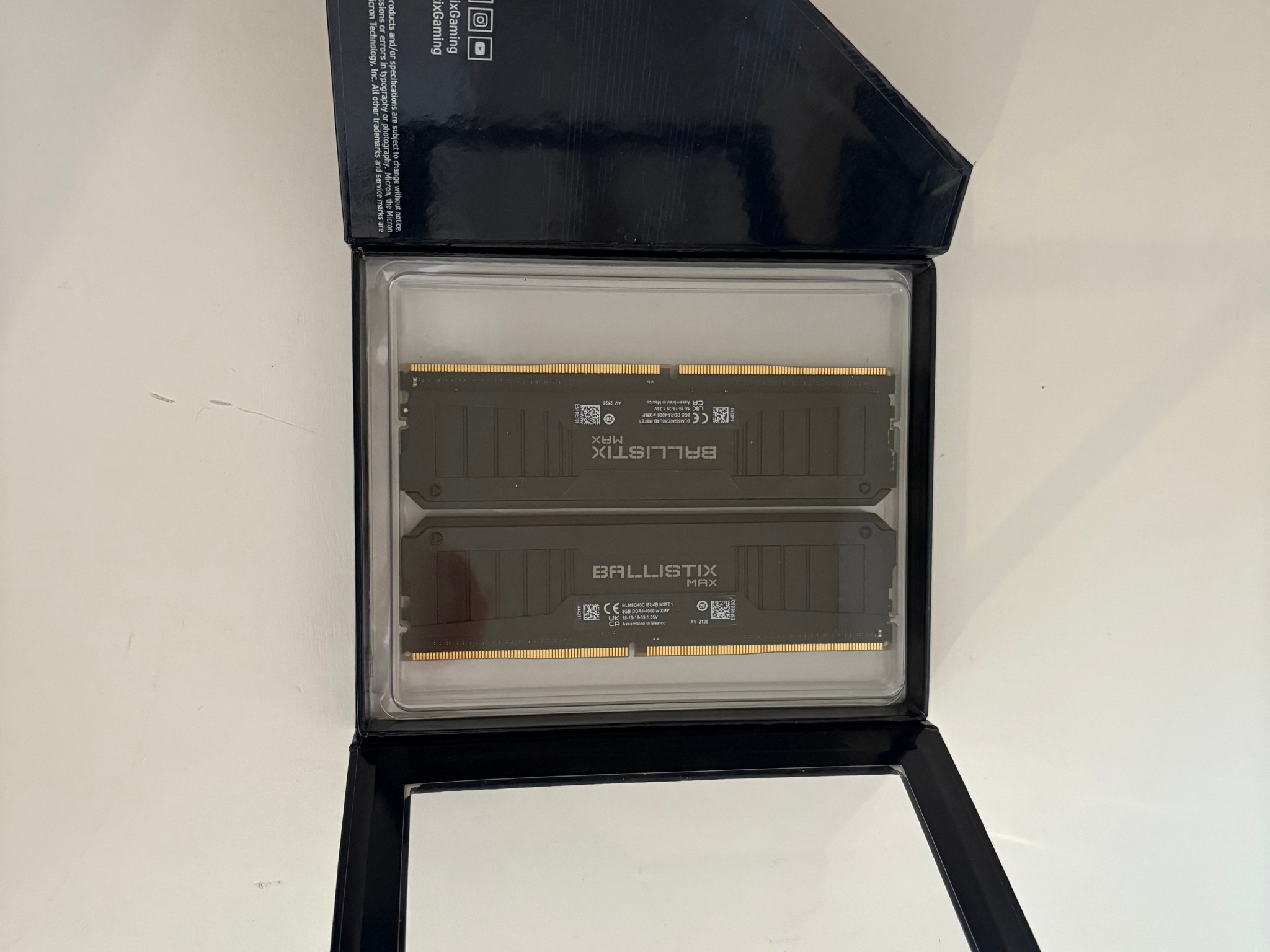 Crucial Micron Ballistix Max Gaming Memory 16GB (2x8GB) 4000 MT/s