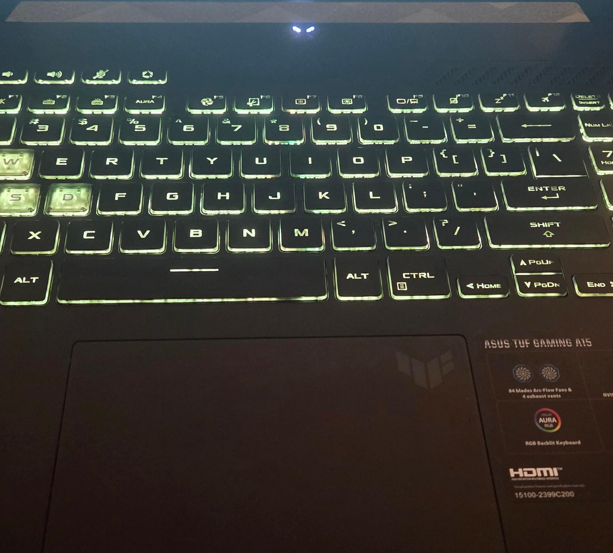 Like new only used for a month asus a15 laptop w 4060 gpu upgraded ram and more storage