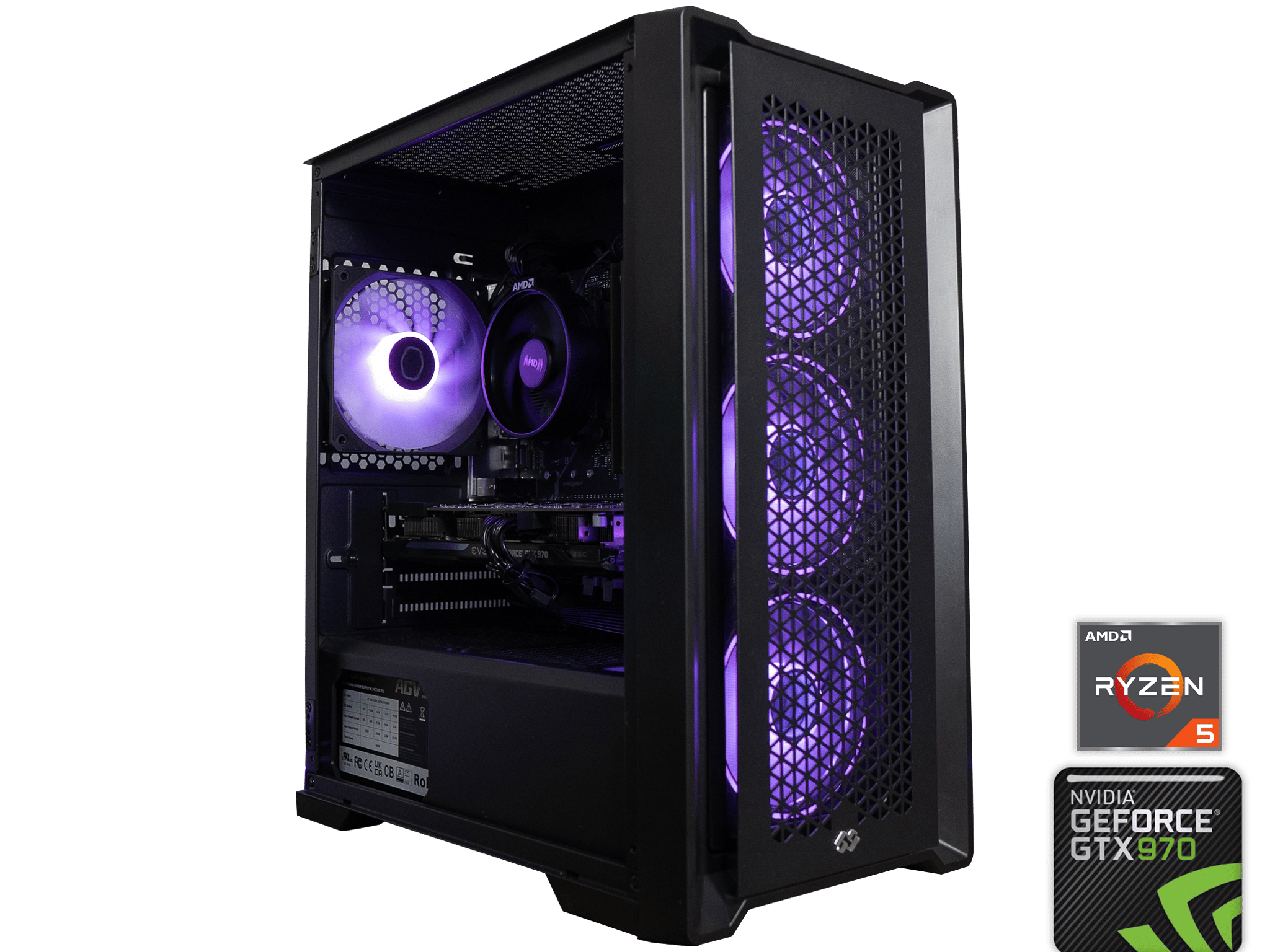 🔮🔮 BUDGET - BO6 Ready GAMING PC | EVGA GTX 970 OC | RYZEN 5 1600 | 16GB DDR4 RAM | 1.24TB |