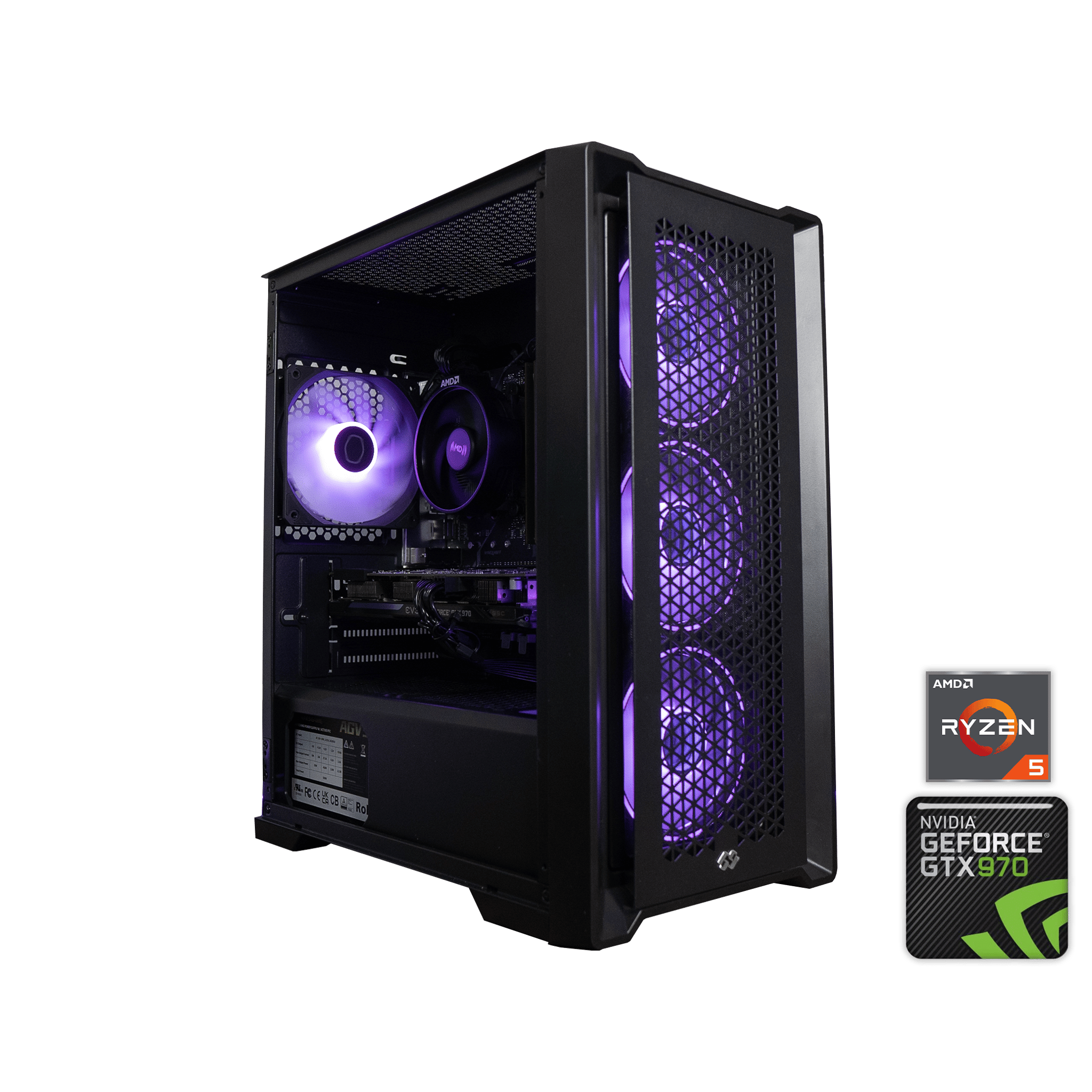 🔮🔮 BUDGET - BO6 Ready GAMING PC | EVGA GTX 970 OC | RYZEN 5 1600 | 16GB DDR4 RAM | 1.24TB |