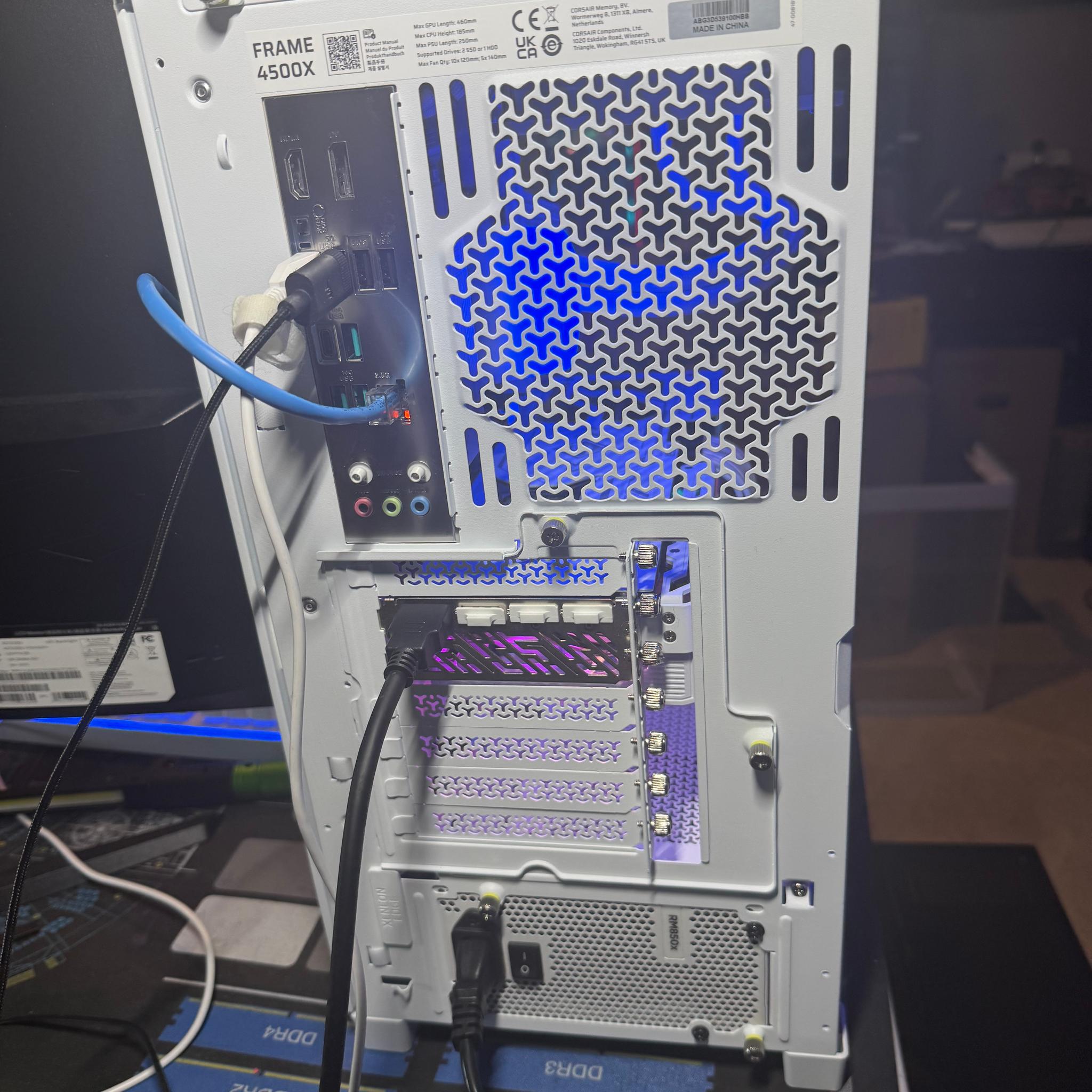 Custom White All AMD build.  9070XT and 9700X CPU