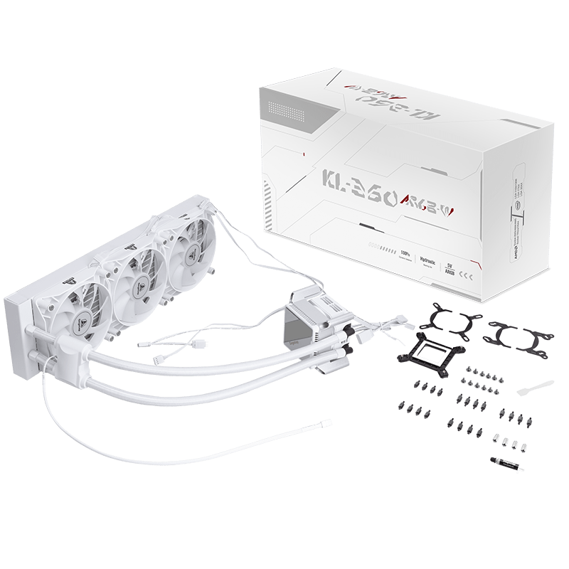 SEGOTEP 🆒KL-360🆒 | WHITE 360mm ARGB AIO CPU Liquid Cooler | TDP: 320W | LGA 1700 & AM5 Ready