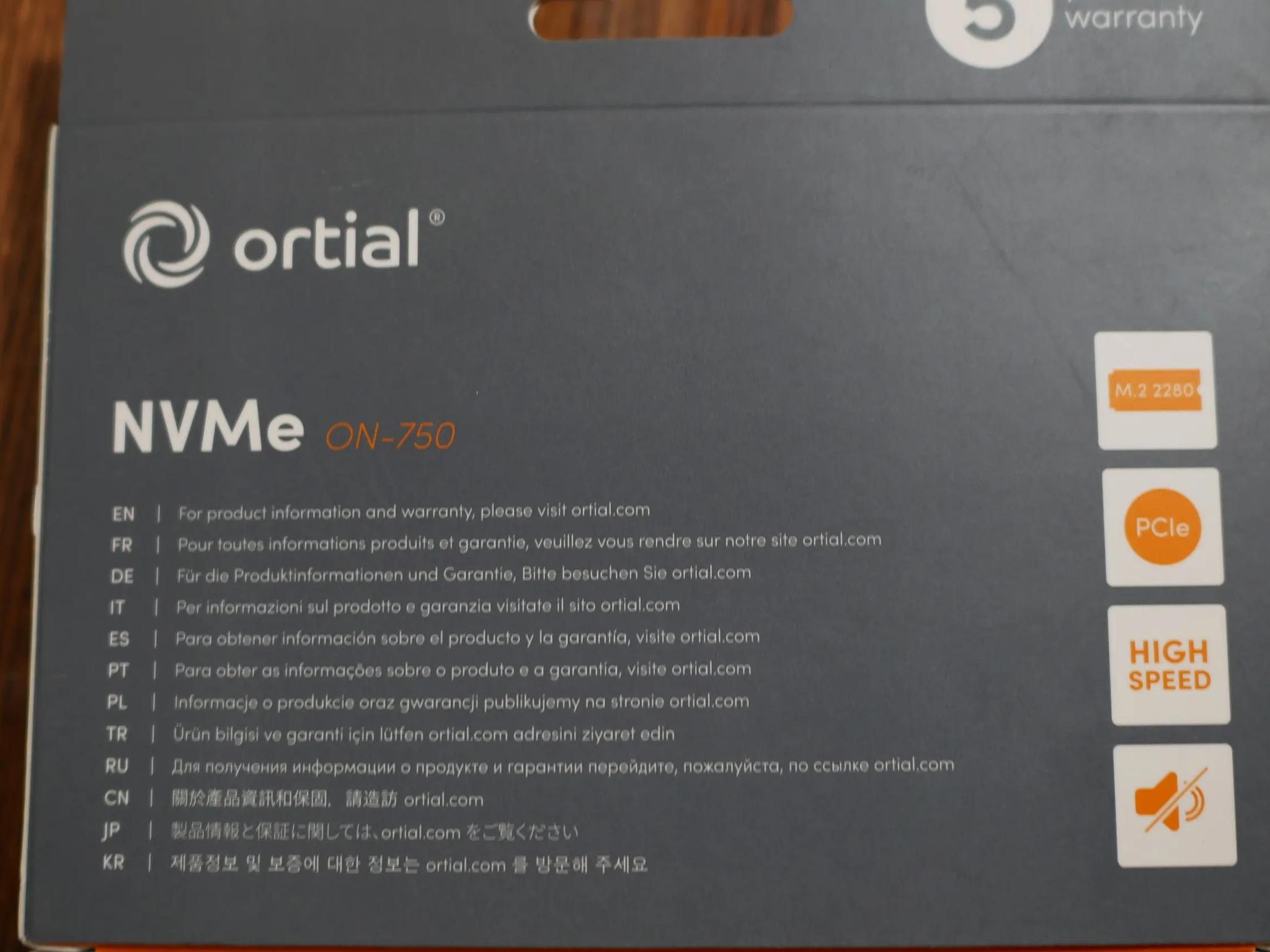ON-750 128GB NVMe PCIe M.2 2280 Internal Solid State Drive SSD - ON-750-128