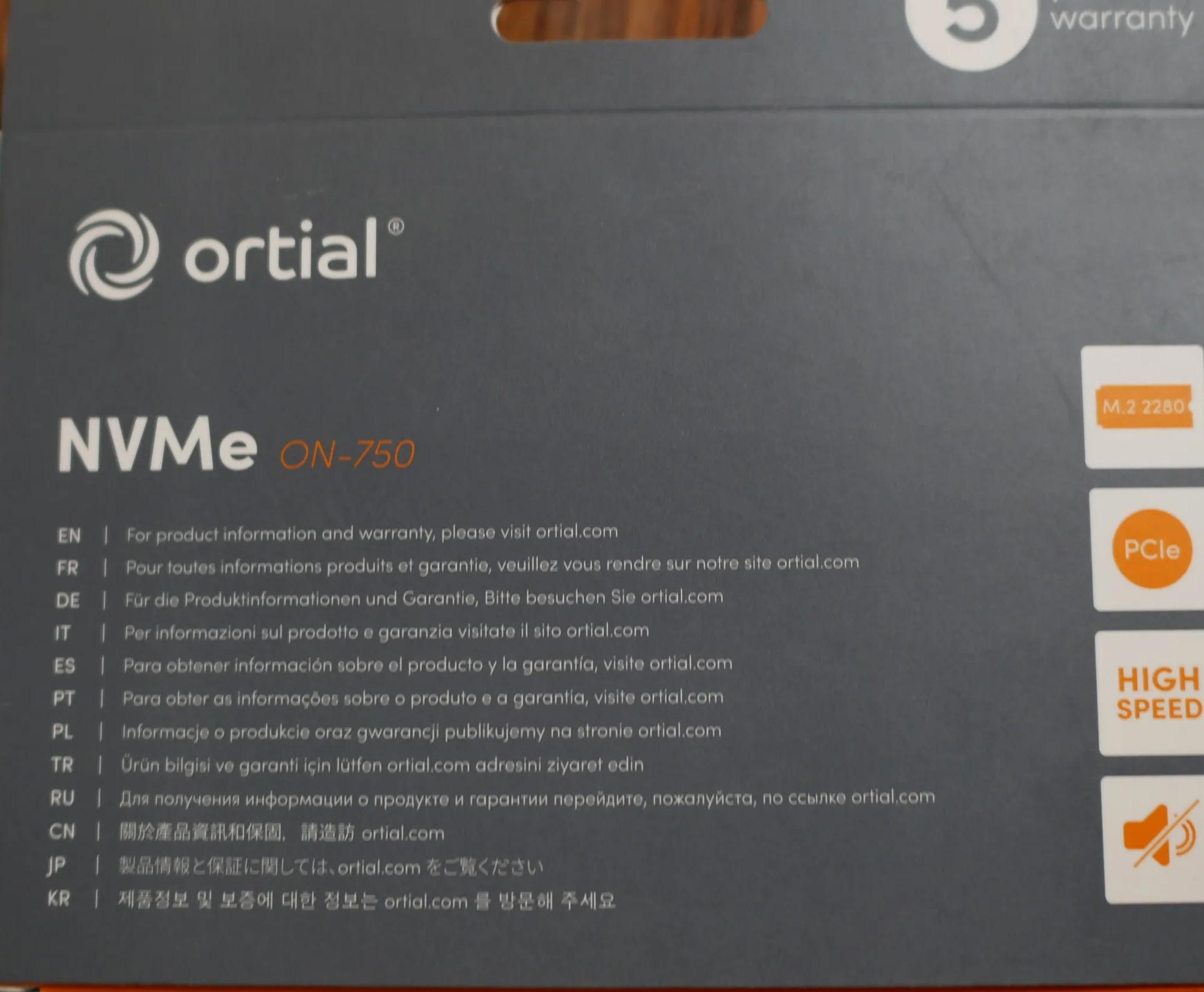 ON-750 128GB NVMe PCIe M.2 2280 Internal Solid State Drive SSD - ON-750-128
