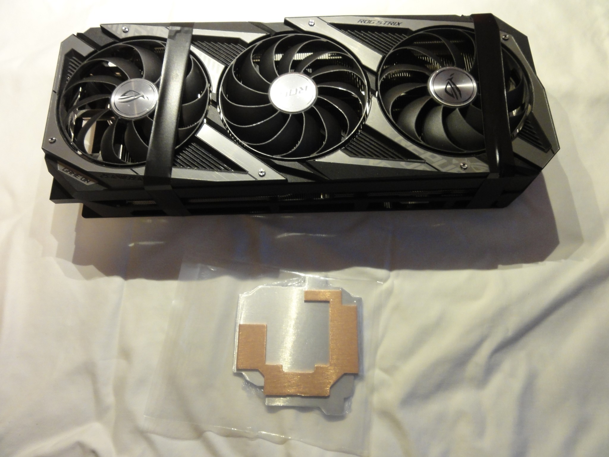 Asus ROG Strix RTX 3070 Ti OC with Phanteks G30 water block.