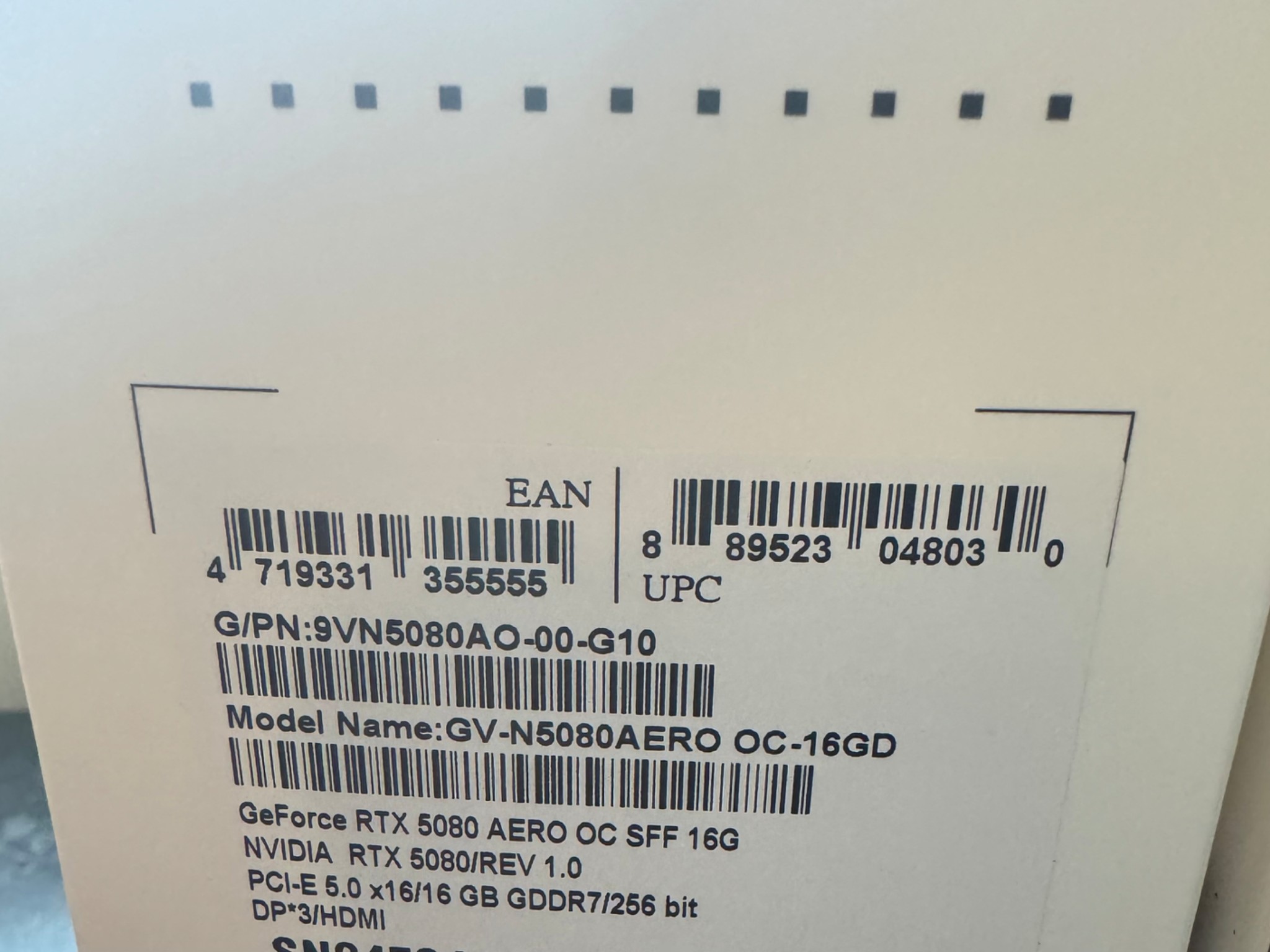 Rtx 5080 gigabyte aero