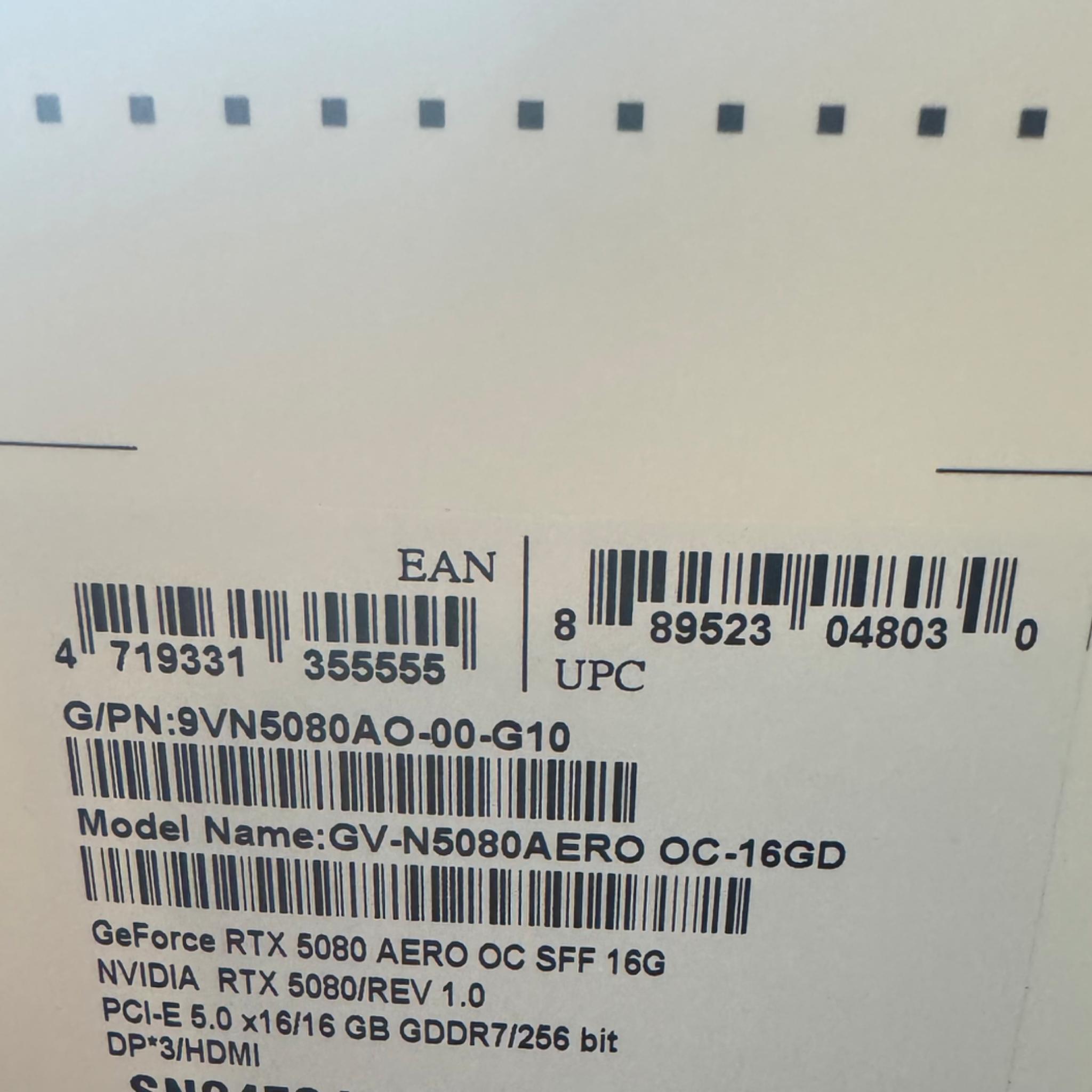 Rtx 5080 gigabyte aero