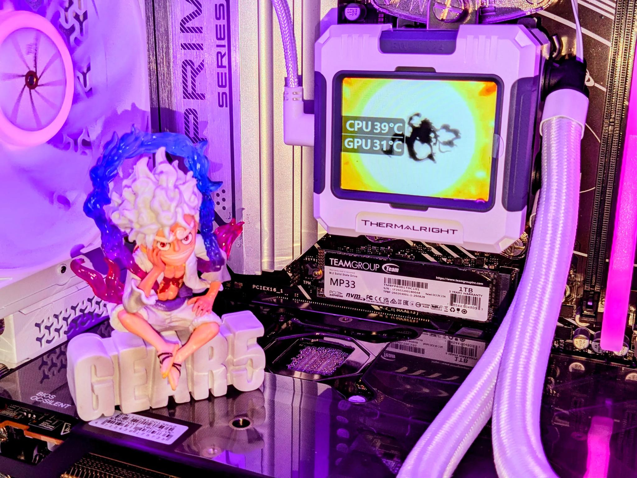 ⚪️Luffy Gear 5☀️⚪RX9700XT(Red Devil😈 edition)⚪Ryzen 7 7800X3D⚪64GB DDR5 RAM⚪2TB NVMe SSD⚪Windows 11