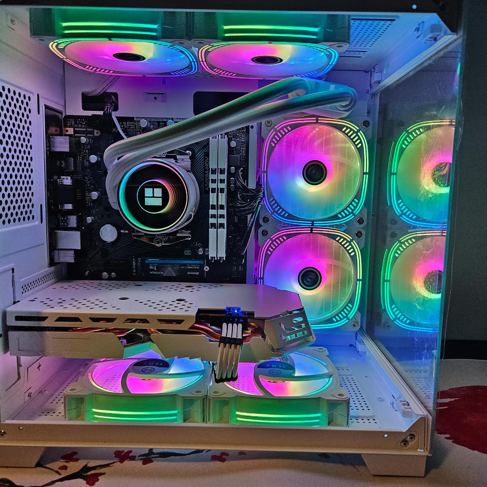Artic Beast liquid cooled rig Ryzen 5 / 32GB RAM / 1TB SSD / RX6600