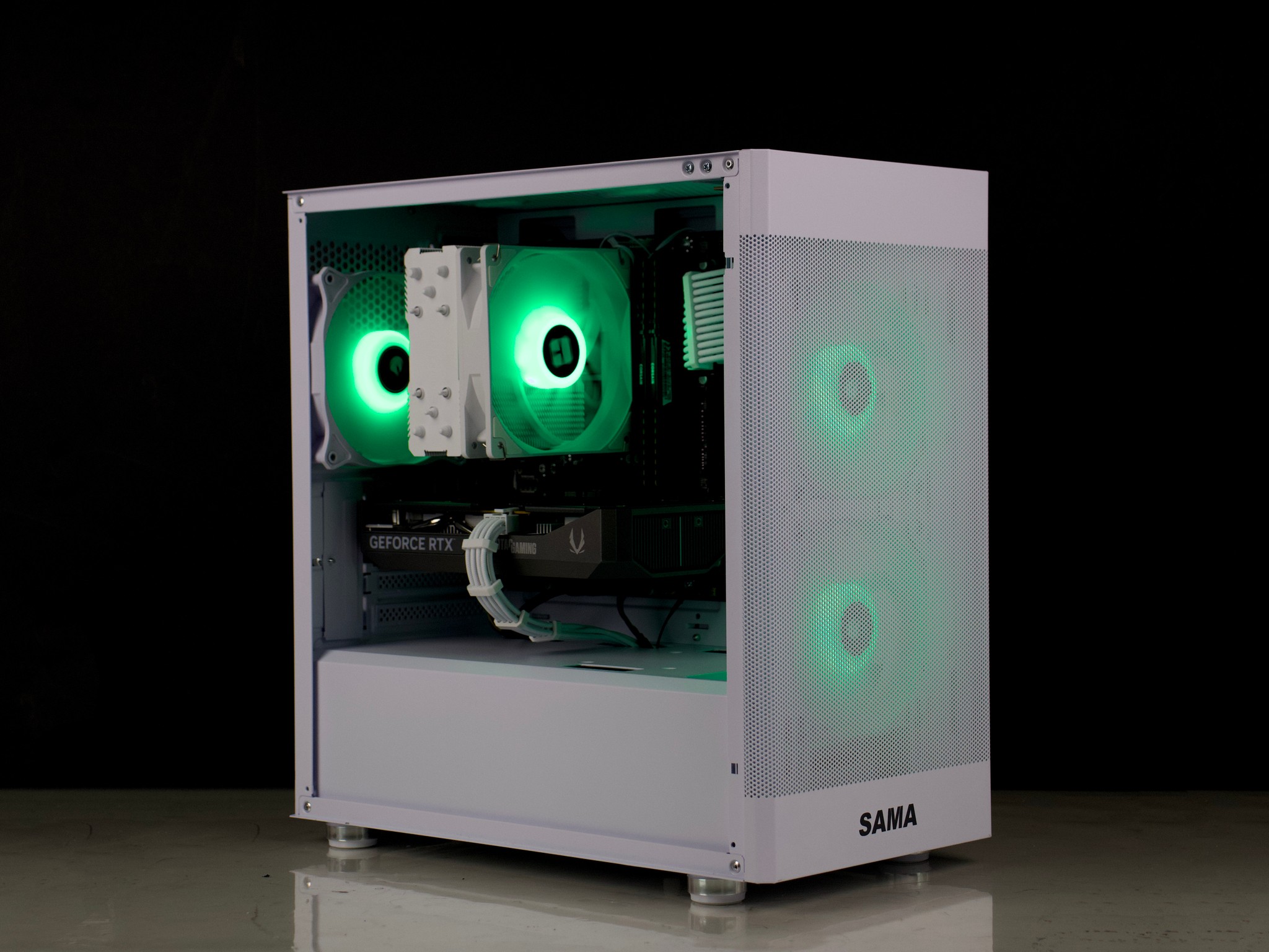 🧊RGB Gaming PC – RTX 5060, Ryzen 5500, 32GB RAM, 1TB SSD - RGB, WiFi🧊⚪
