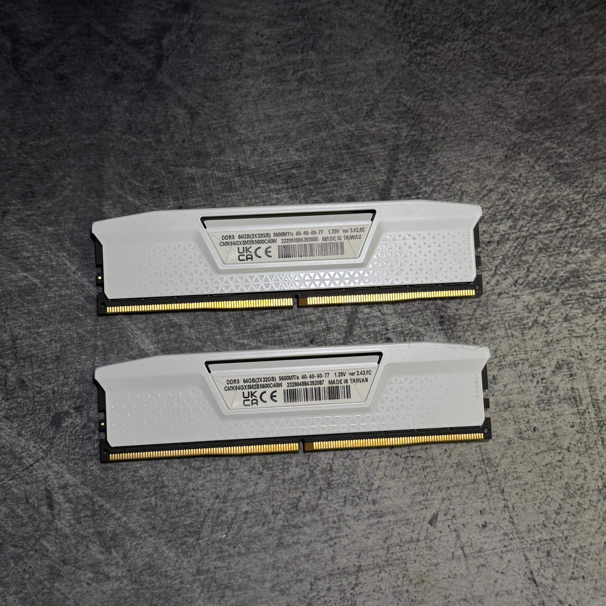 White DDR5 64GB (2x32) 5600MHz Small Form Factor