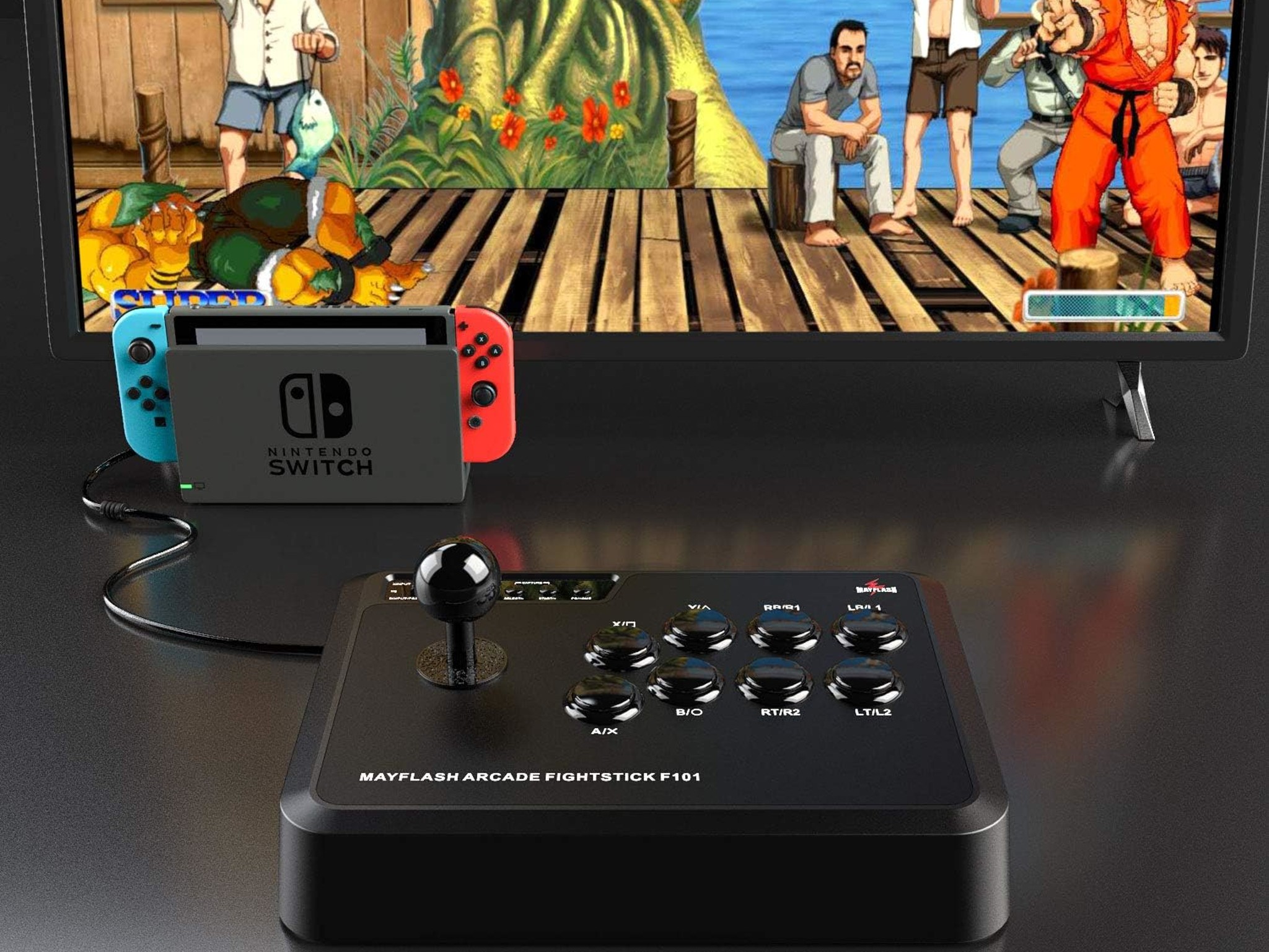 MAYFLASH ARCADE STICK F101 for Nintendo Switch/PC/PS3/Android/Neogeo mini