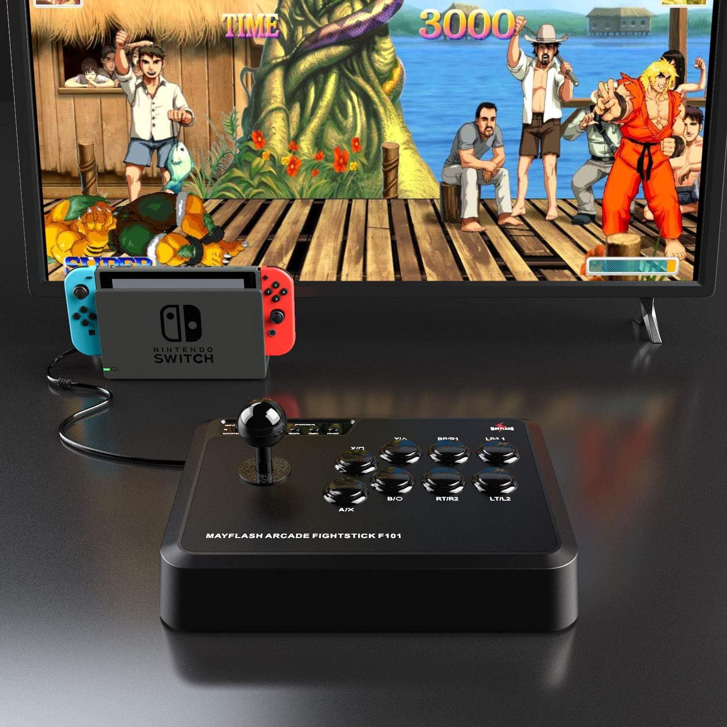 MAYFLASH ARCADE STICK F101 for Nintendo Switch/PC/PS3/Android/Neogeo mini