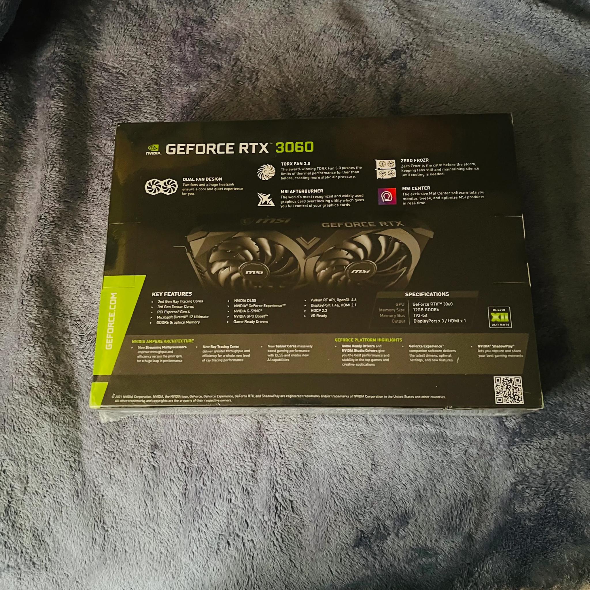 STILL SEALED NEW MSI RTX 3060 2X 12G OC
