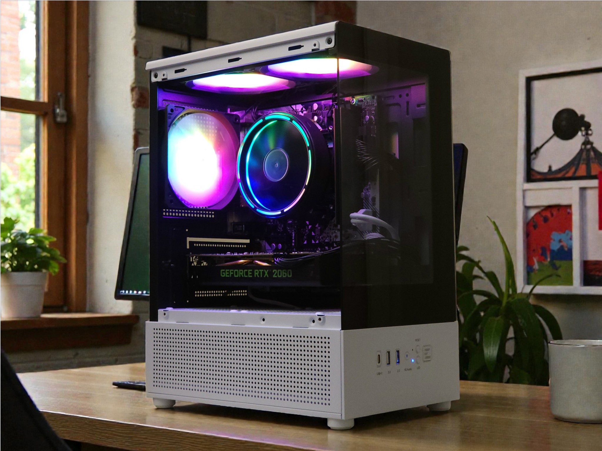 🐼 Gaming PC | GeForce RTX 2060 | Ryzen 5 3400G | 16GB RAM | 500GB SSD | WIFI | Win 11 Pro
