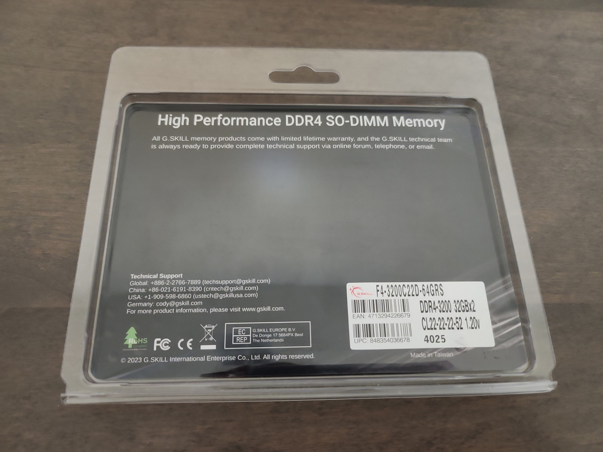 G.Skill 64GB (32x2) 3200 DDR4 SODIMM Laptop Ram