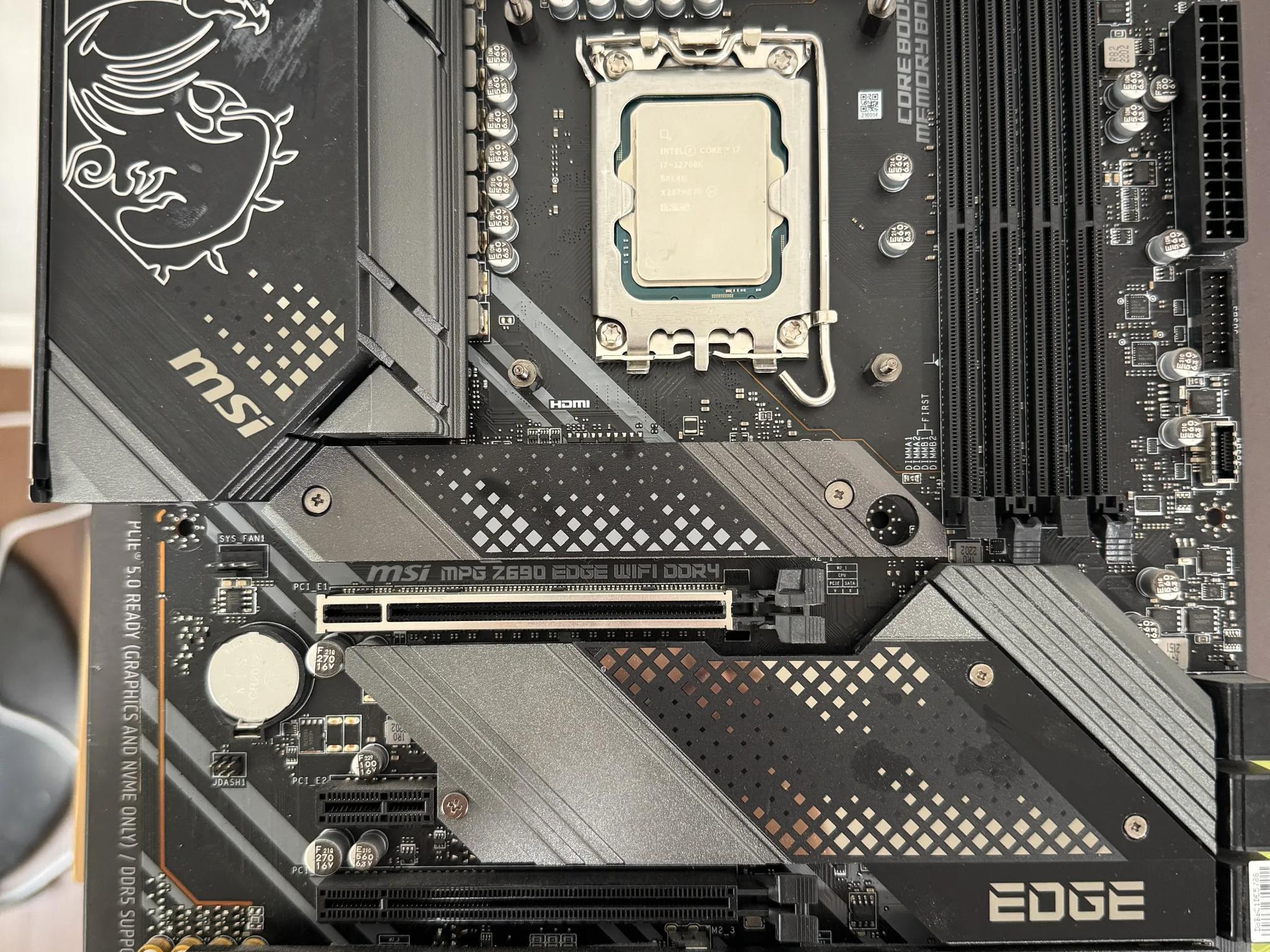 Intel i7 12700K,MSI MPG Z690 Edge WiFi,CORSAIR VENGEANCE DDR4 RAM 32GB BUNDLE DEAL