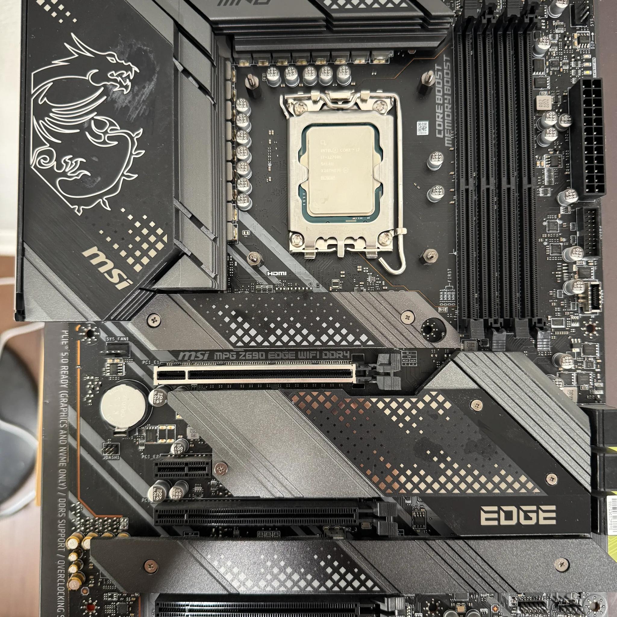 Intel i7 12700K,MSI MPG Z690 Edge WiFi,CORSAIR VENGEANCE DDR4 RAM 32GB BUNDLE DEAL