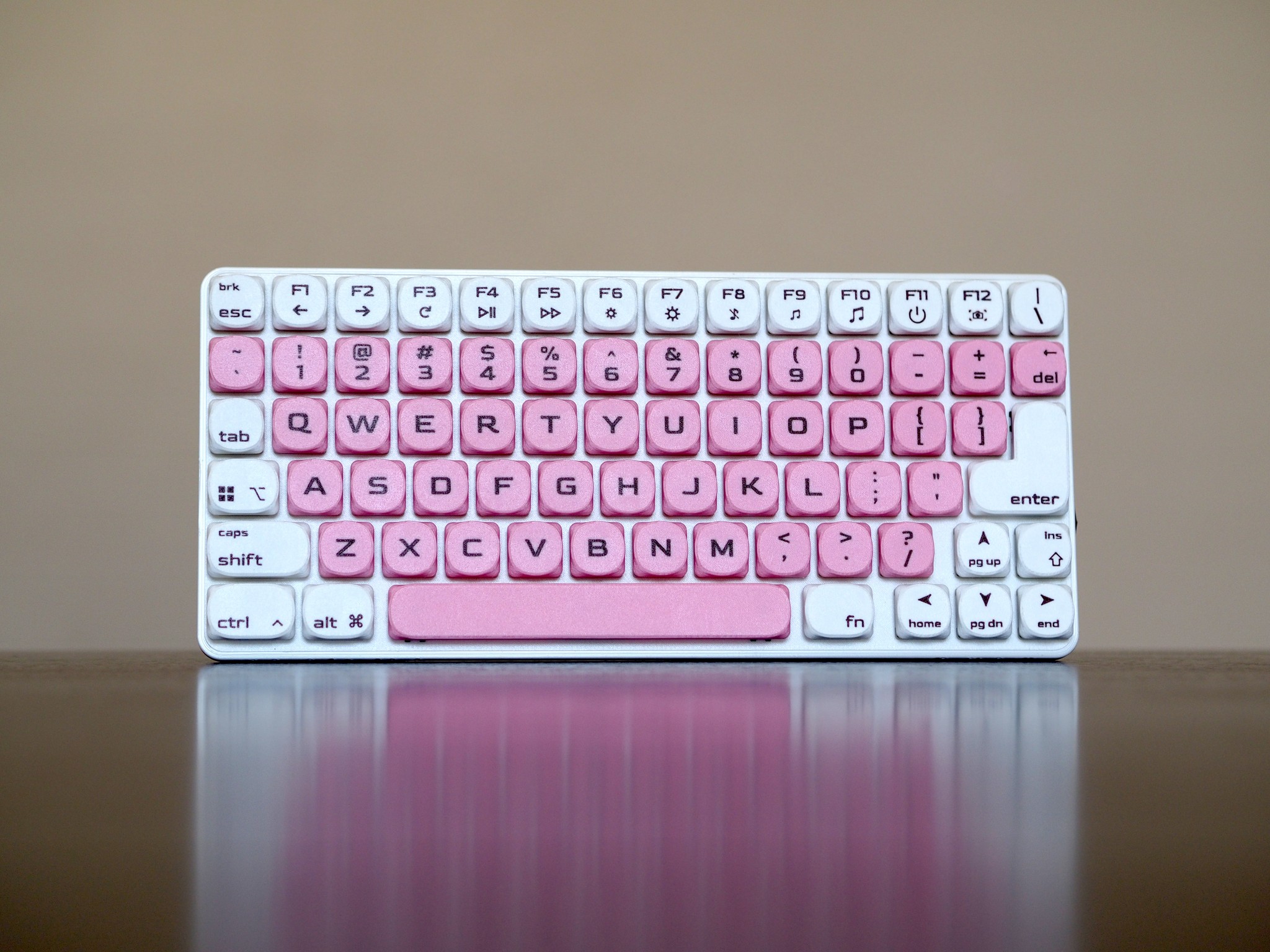 Low Profile 74-key Wired Mechanical Keyboard • Hot Swappable, Hand Assembled, Gaming, Travel, USB-C