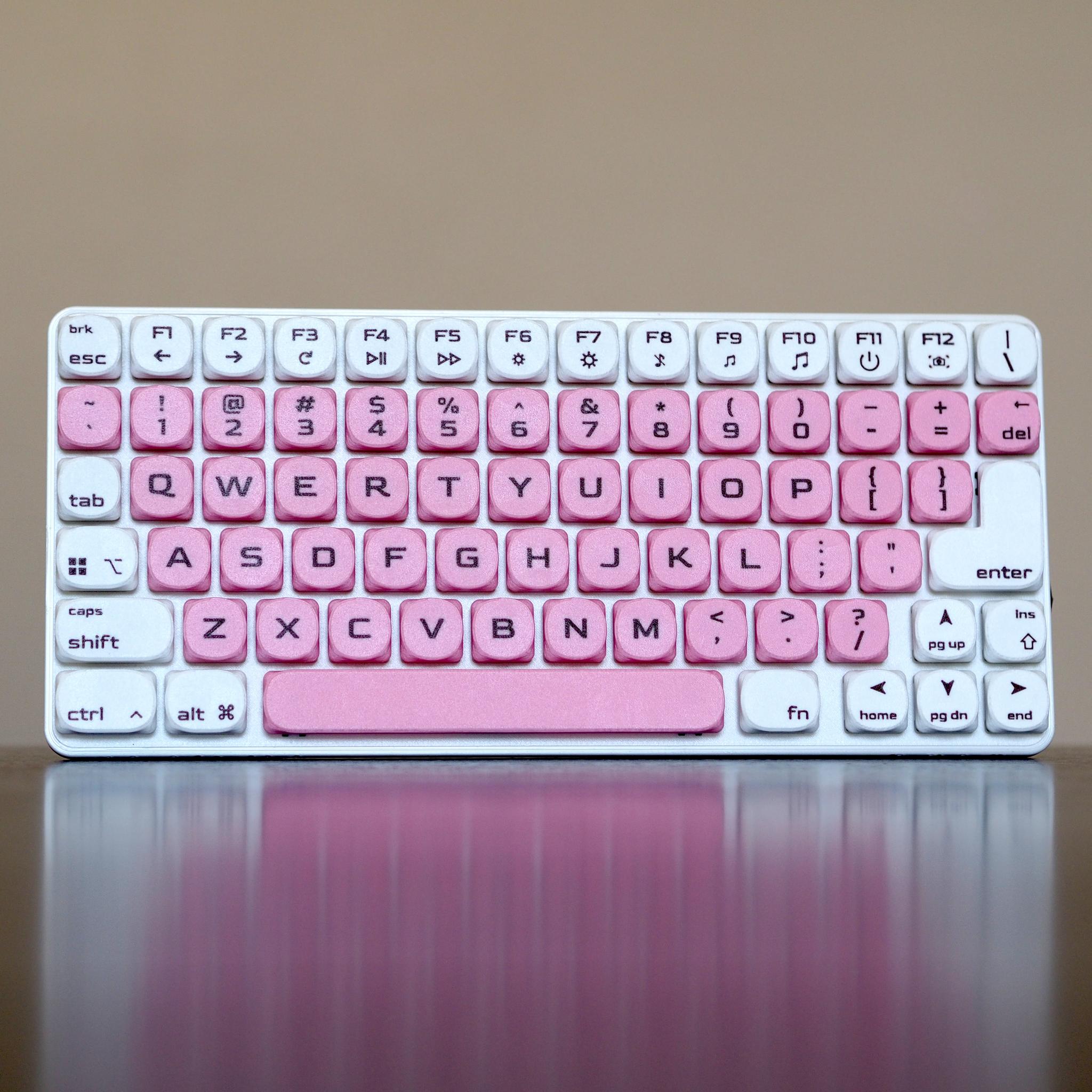Low Profile 74-key Wired Mechanical Keyboard • Hot Swappable, Hand Assembled, Gaming, Travel, USB-C