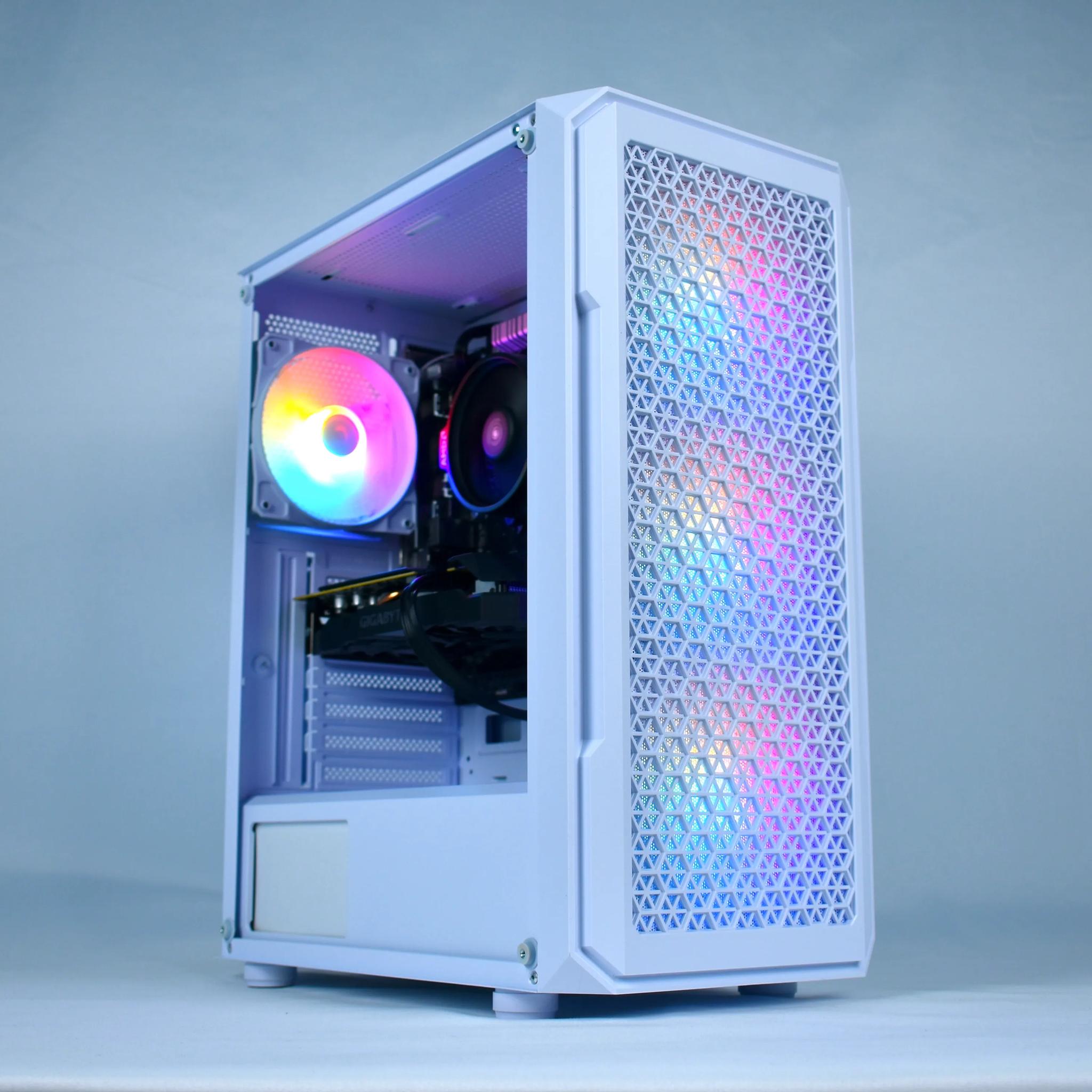 VALUE 1080p Gaming/Streaming PC | Ryzen 3600, NVIDIA RTX 2060 6GB, 1TB SSD, 16GB DDR4, WiFi | White