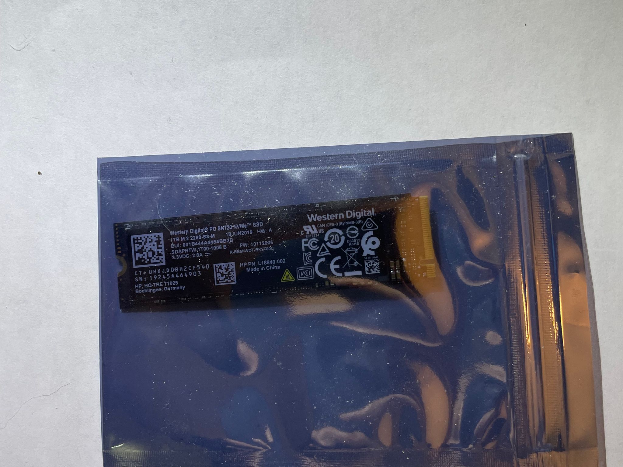 Western Digital M.2 1TB NVMe SSD SN720