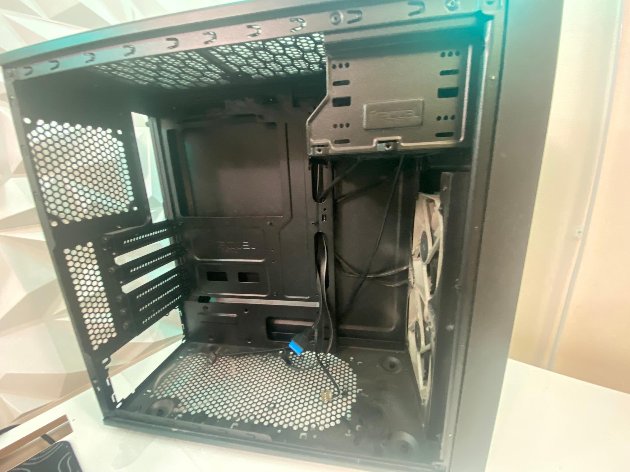 Black ATX Mid-Tower PC Case (Used, Includes 2 Fans)