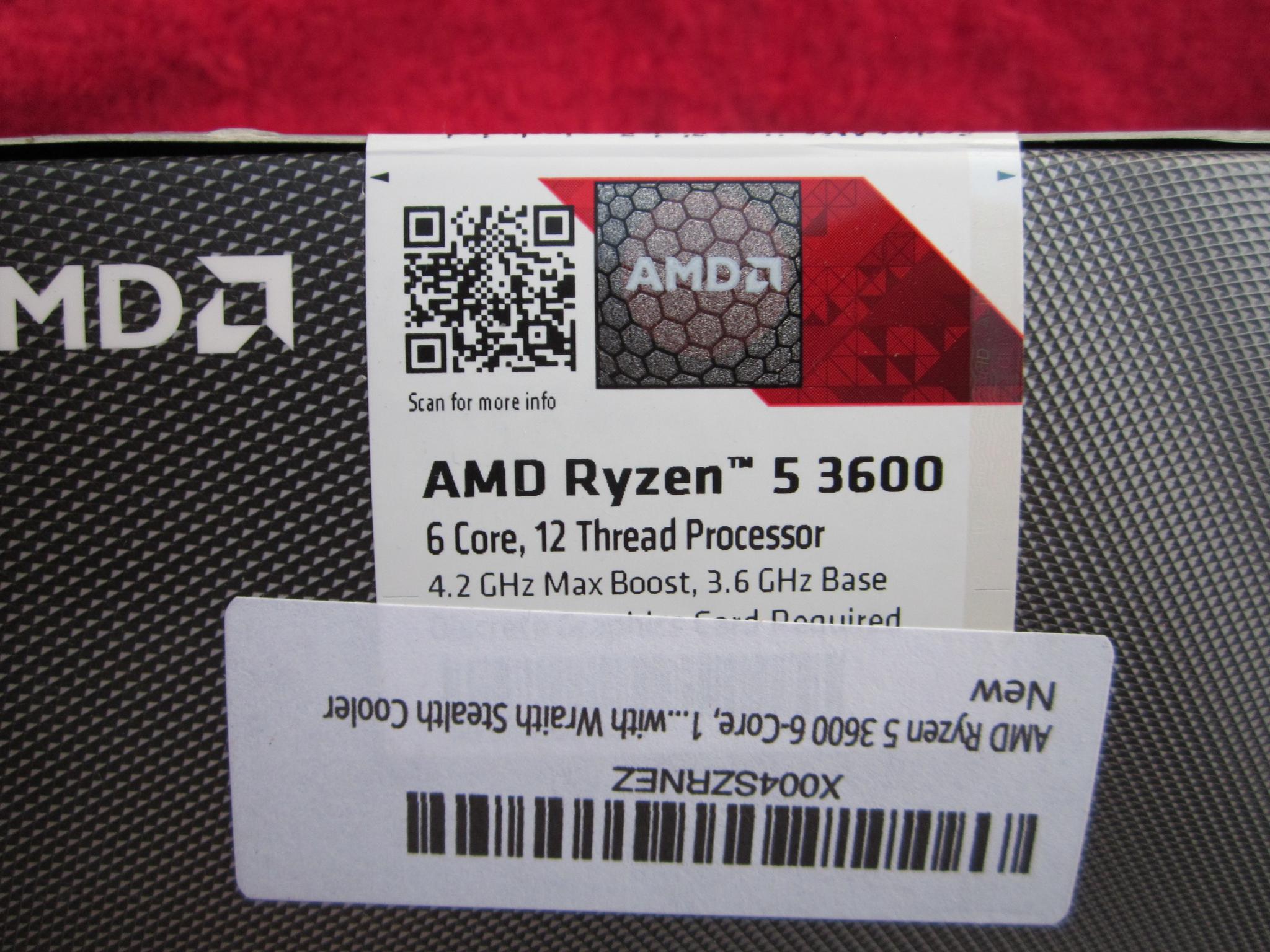 NEW! AMD Ryzen 5 3600 3.6/4.2 GHz AM4 CPU
